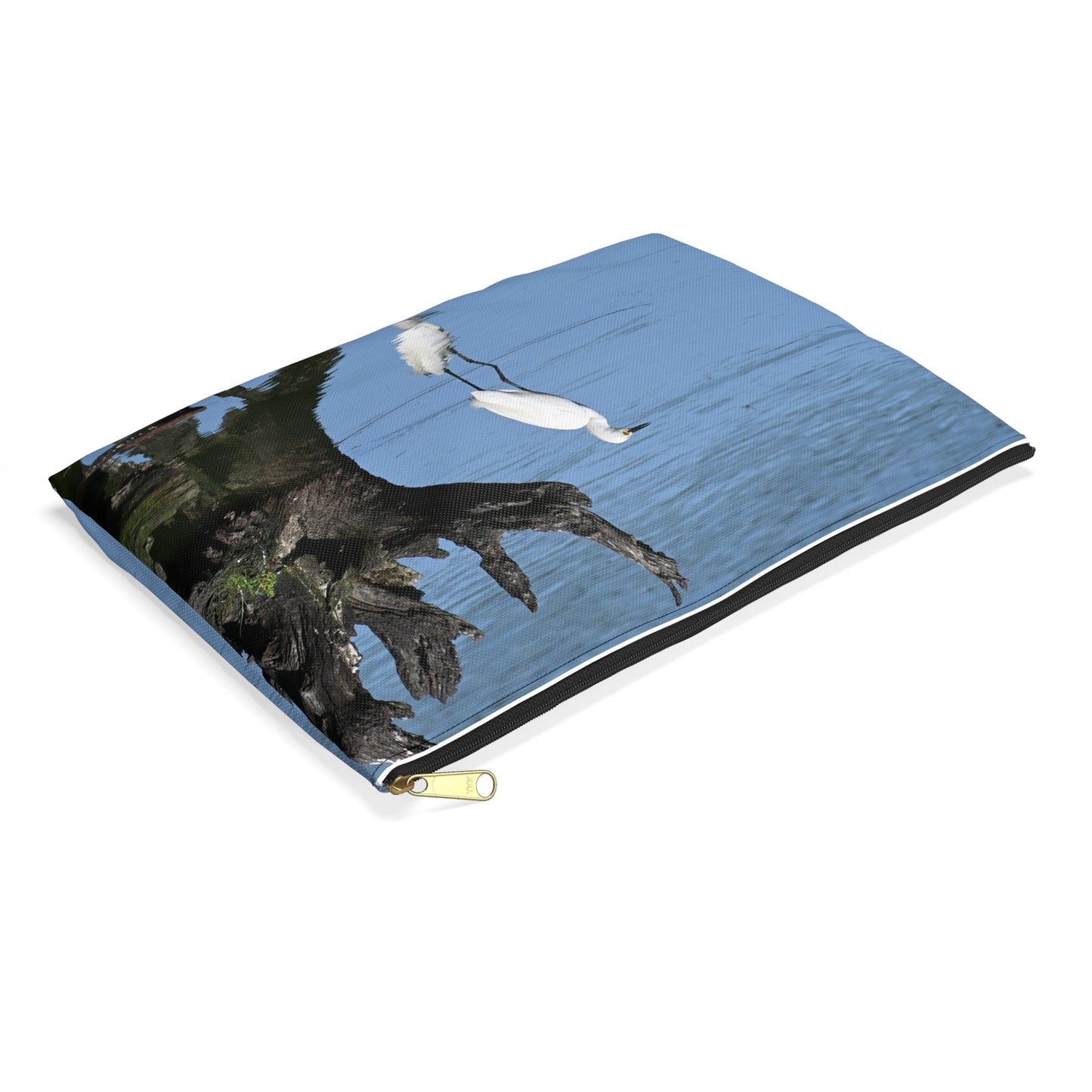 Serene Nature Accessory Pouch – Bird Reflections, Travel Bag, Makeup Organizer, Eco-Friendly Gift, Wildlife Lover Item