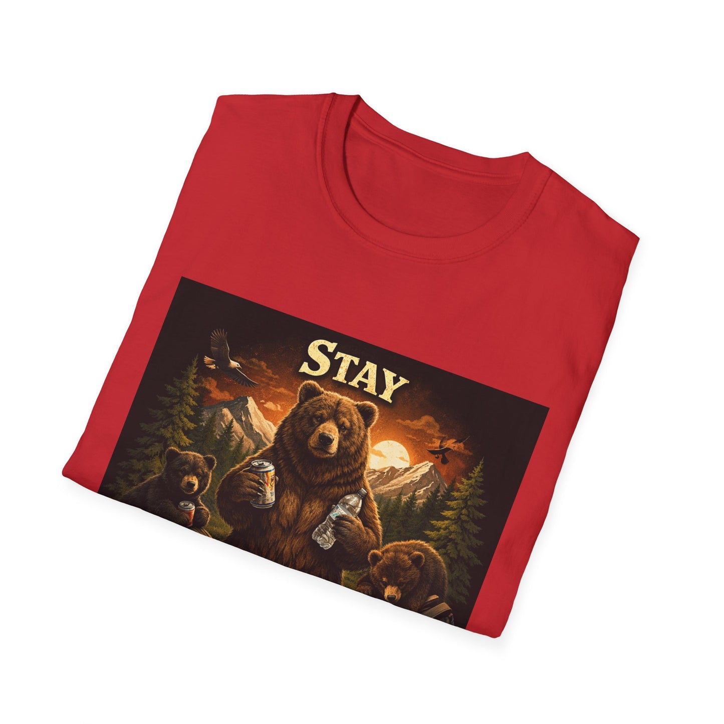 Stay Trashy Bear T-Shirt – Funny Vintage Camping Graphic Tee