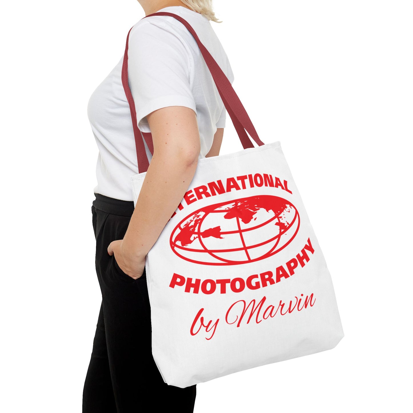 Photography Tote Bag with QR Code, Eco-Friendly Shopping Tote, Art Design Bag, Gift for Photographers, Customizable Travel Bag