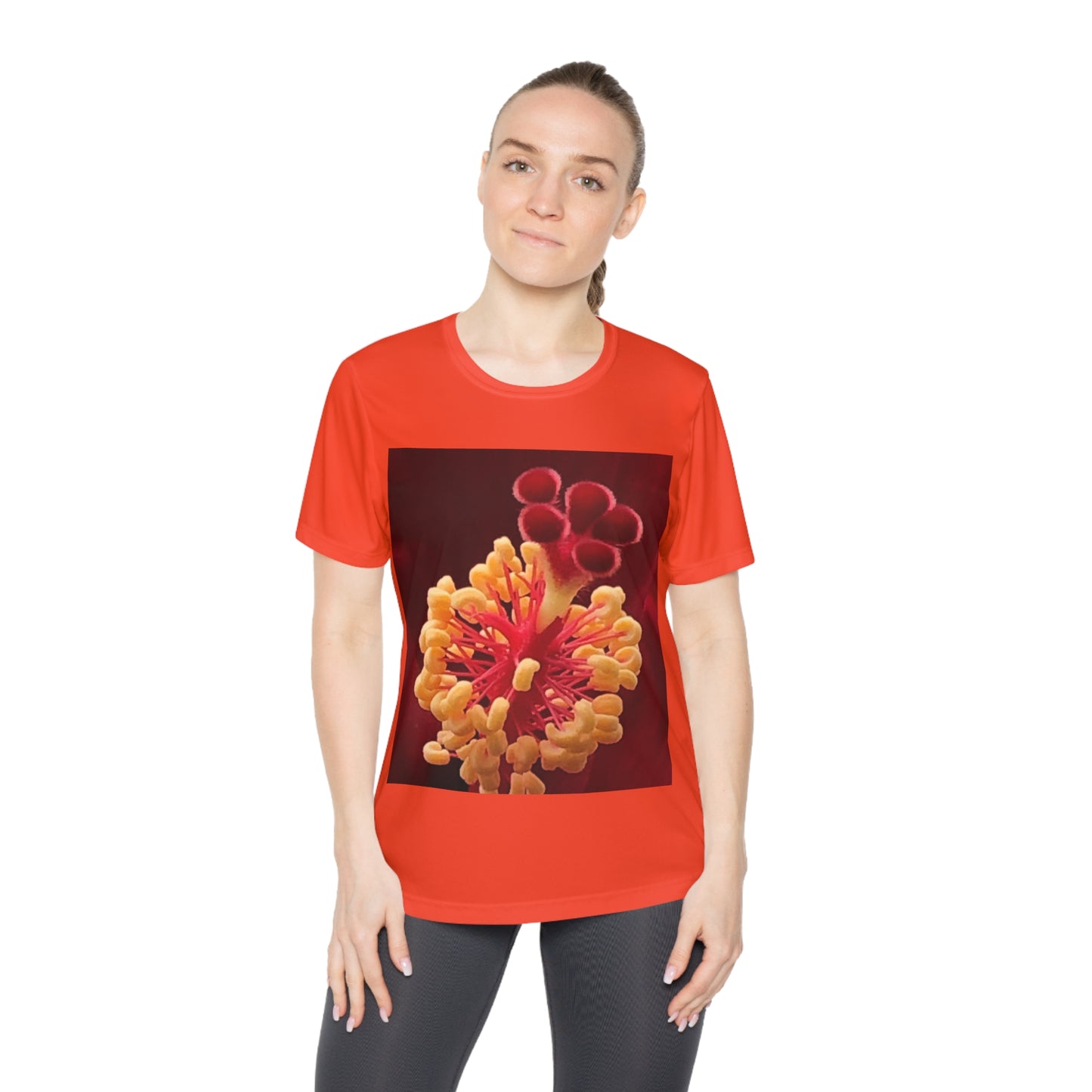 Vibrant Floral Competitor Tee, Nature-Inspired Shirt, Women’s Graphic Tee, Artistic Floral Top, Casual Spring Fashion