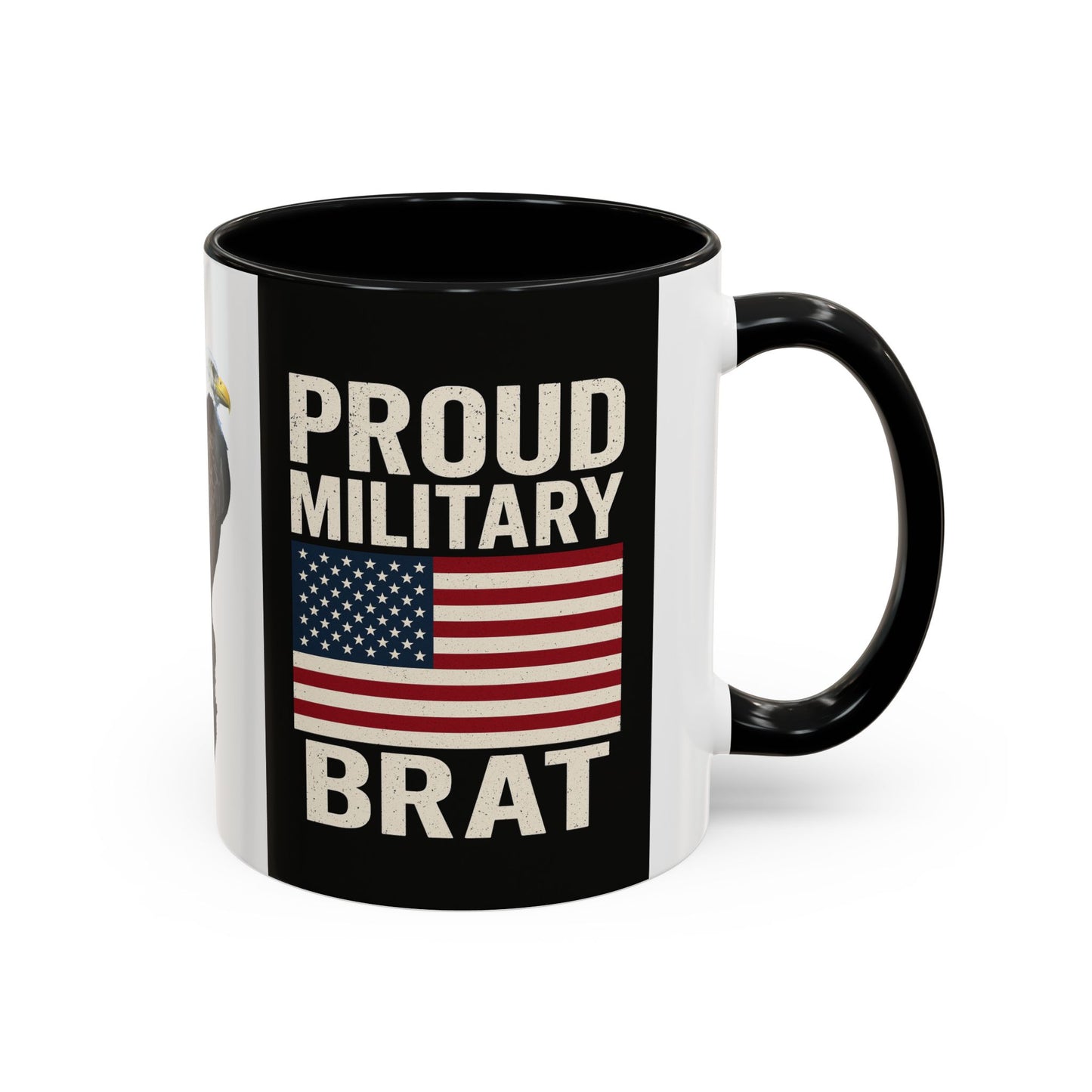 Proud Military Brat Coffee Mug, Veteran Appreciation Gift, Military Family Mug, USA Pride, Father's Day Gift, Patriotic Drinkware