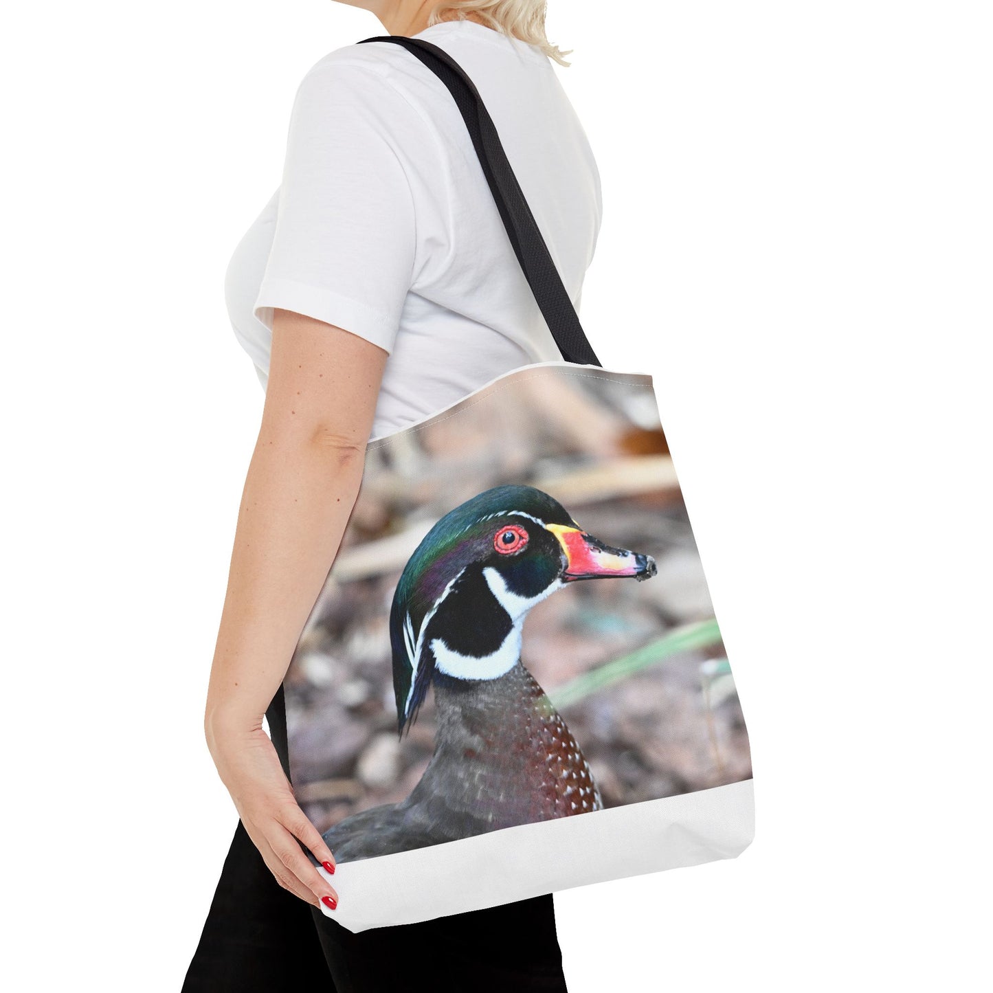 Wood Duck Tote Bag, Nature Lover Eco-Friendly Tote, Gift for Bird Enthusiasts, Stylish Reusable Shopping Bag, Photography Art Bag