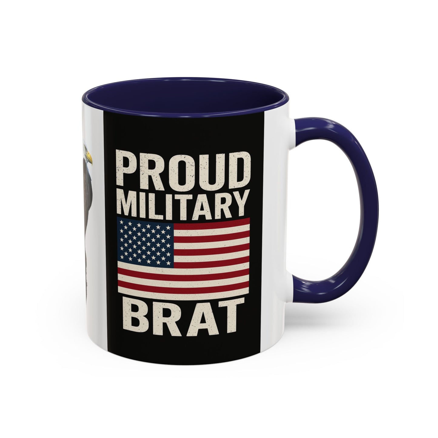 Proud Military Brat Coffee Mug, Veteran Appreciation Gift, Military Family Mug, USA Pride, Father's Day Gift, Patriotic Drinkware