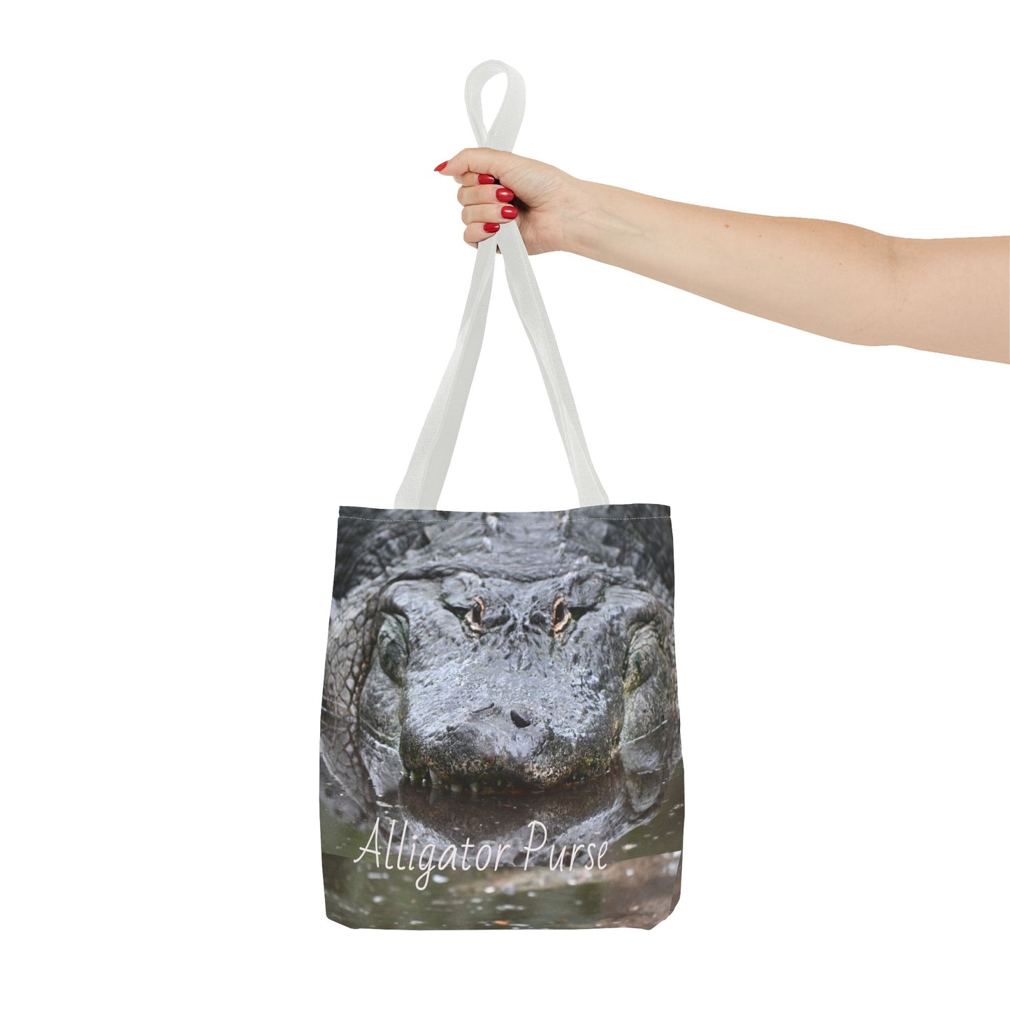 Alligator Print Tote Bag, Wildlife Lover Gift, Eco-Friendly Bag, Beach Tote, Animal Lovers' Accessory, Unique Alligator Purse