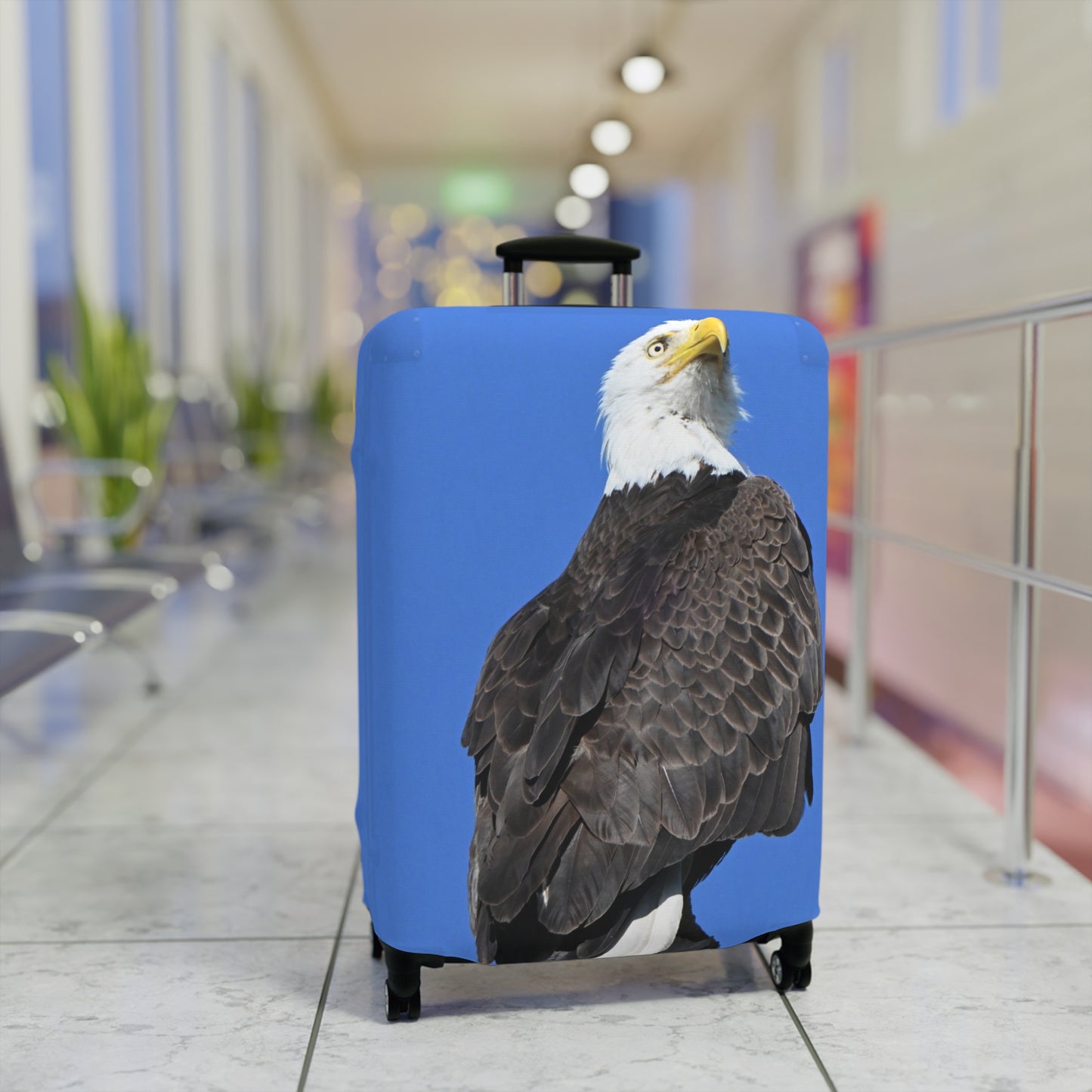 Eagle Luggage Cover, Travel Bag Protector, Suitcase Wrap, Eagle Design, Gift for Travelers, Vacation Accessories