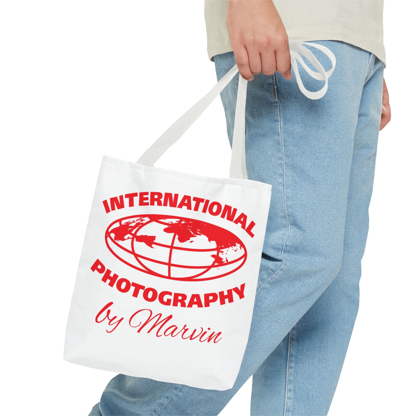 Photography Tote Bag with QR Code, Eco-Friendly Shopping Tote, Art Design Bag, Gift for Photographers, Customizable Travel Bag