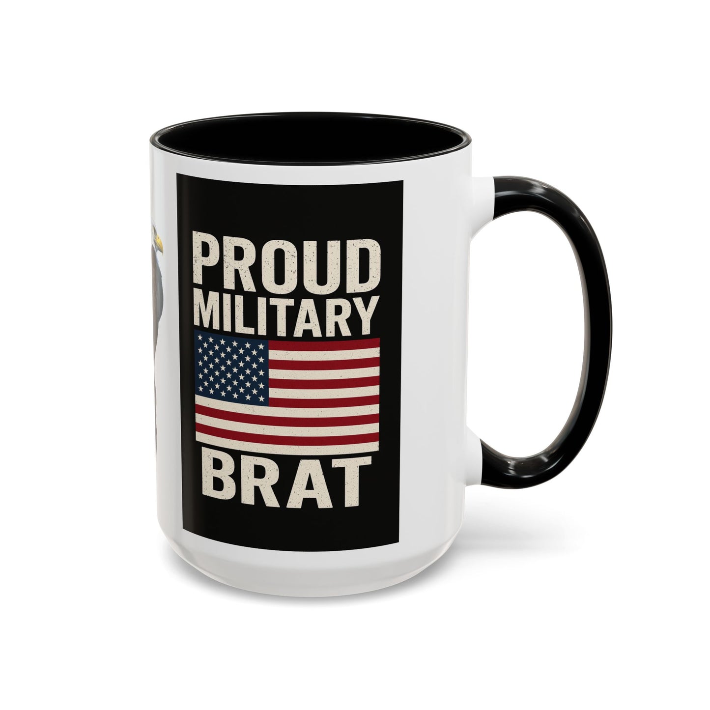 Proud Military Brat Coffee Mug, Veteran Appreciation Gift, Military Family Mug, USA Pride, Father's Day Gift, Patriotic Drinkware