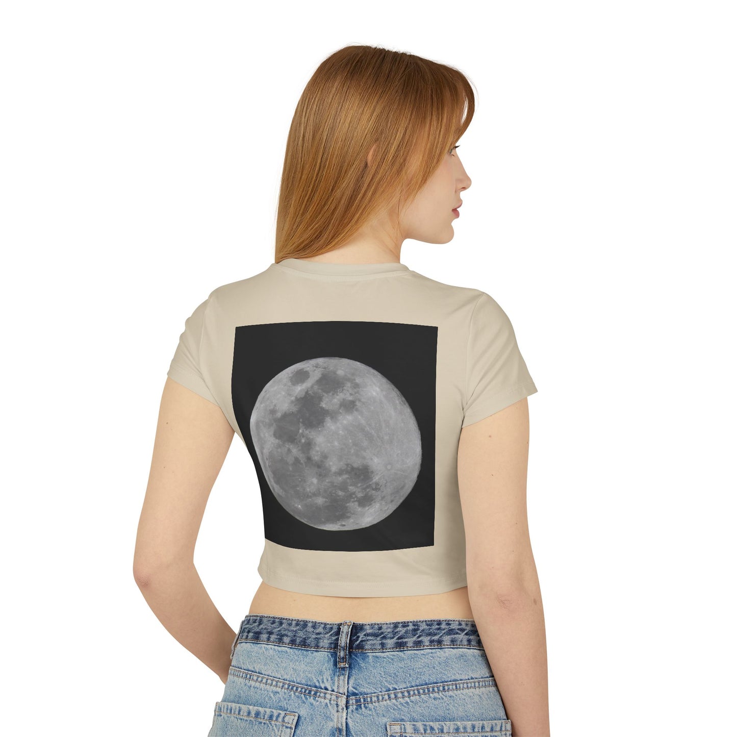 Moon Phase Women's Baby Tee, Cute Astronomy Shirt, Casual Summer Top, Gift for Nature Lovers, Lunar Design Tee