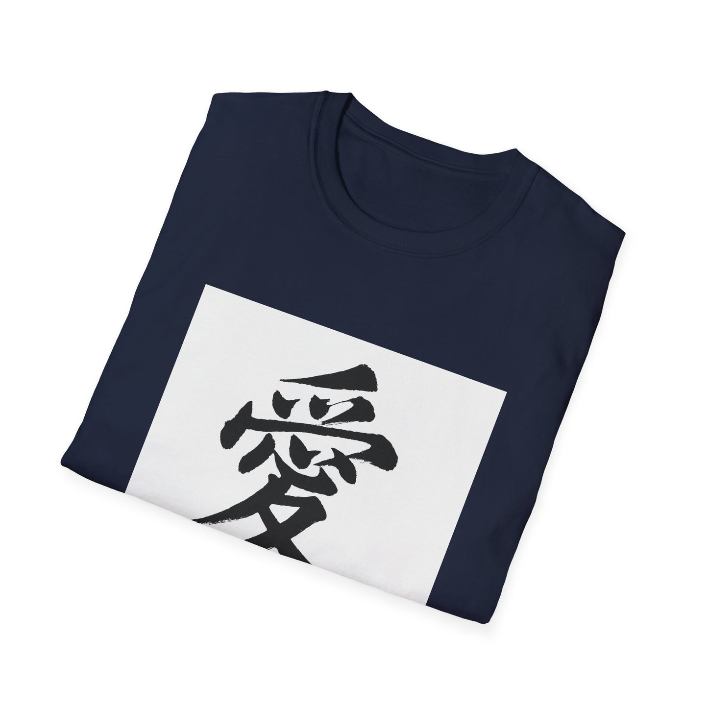 Japanese Love Symbol Unisex Softstyle T-Shirt, Casual Wear, Gift for Friends, Valentine's Day, Cultural Apparel, Streetwear