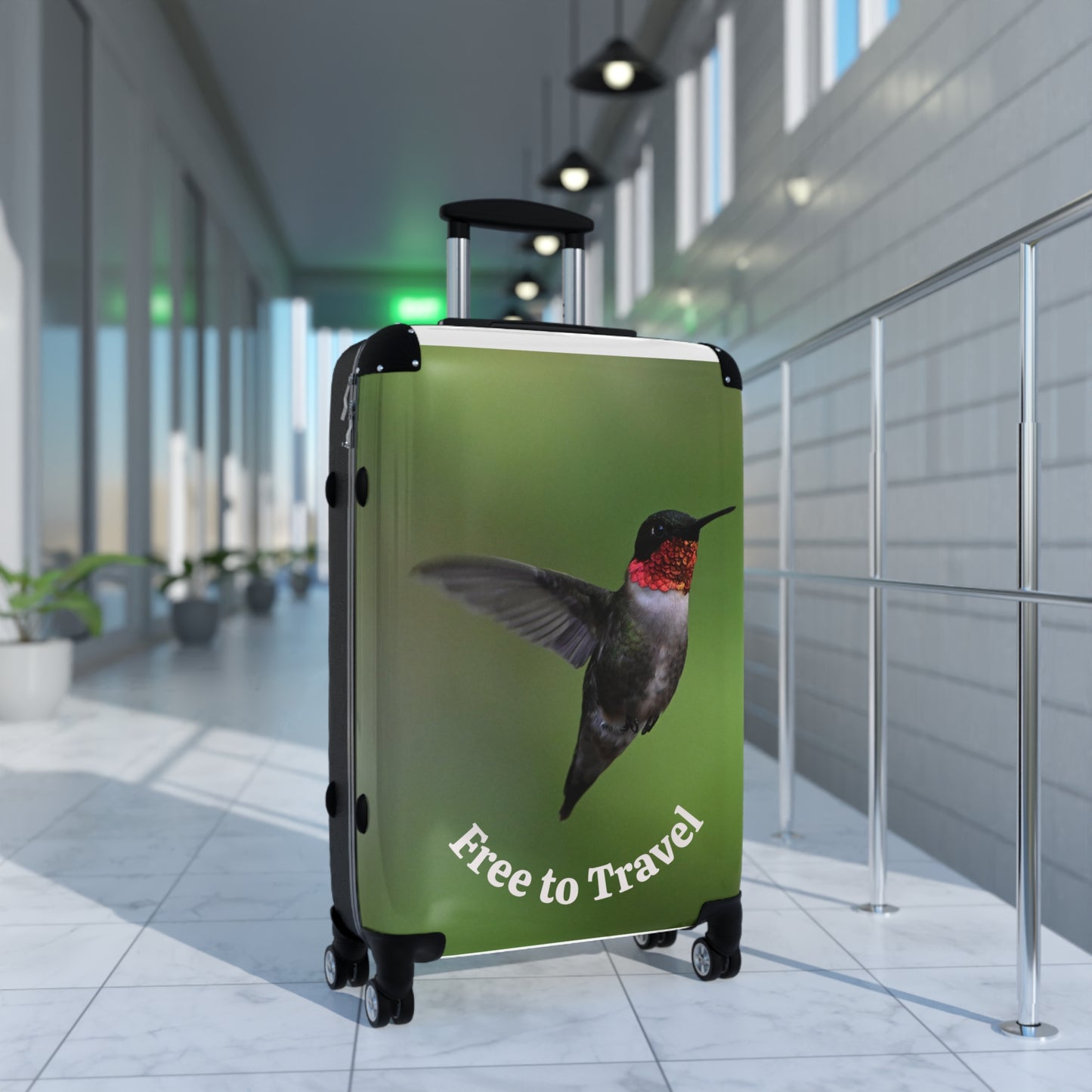 Vibrant Bird Print Suitcase - Travel Luggage for Nature Lovers, Adventure Gear, Stylish Carry-On, Gift for Travelers, Vacation Essentials