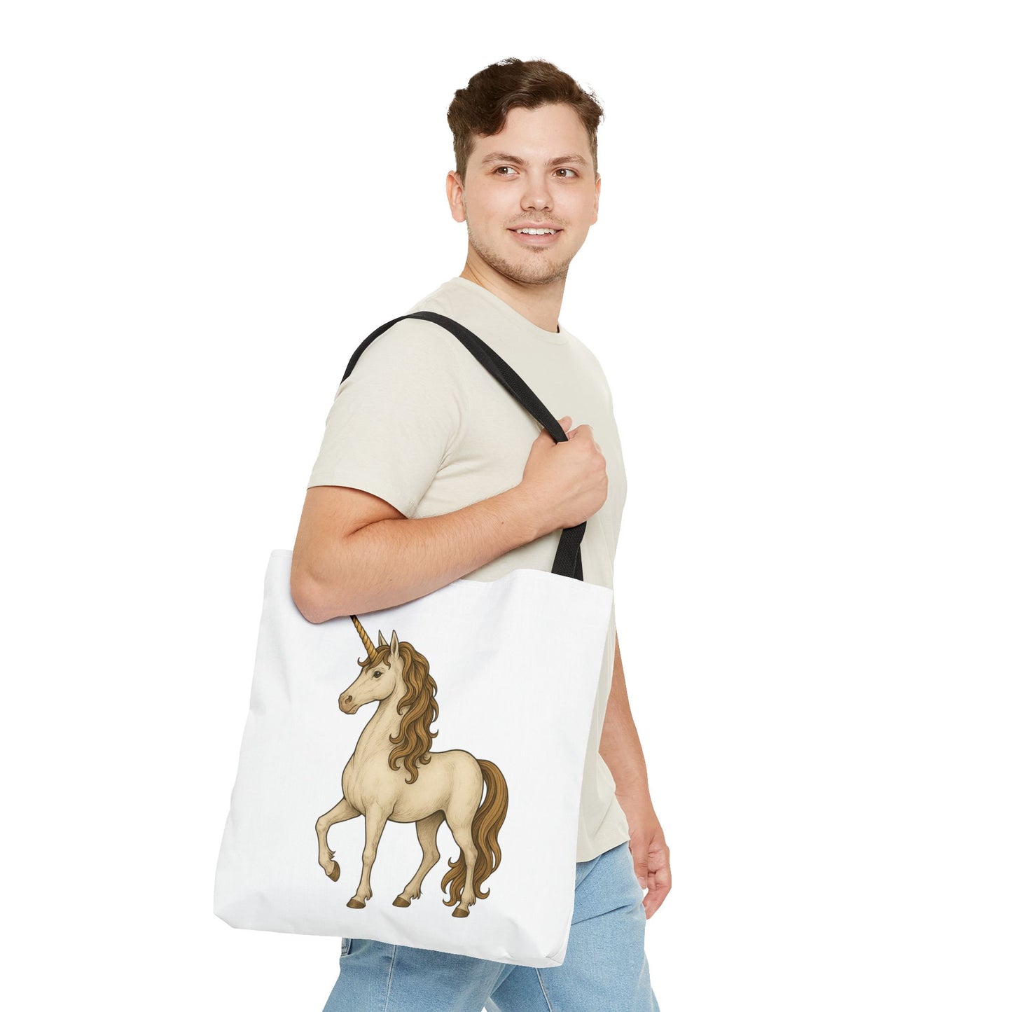 Unicorn Tote Bag, Cute Unicorn Bag, Graphic Tote for Kids, Stylish Carryall, Birthday Gift, AOP Tote, Eco-Friendly Shopping Bag