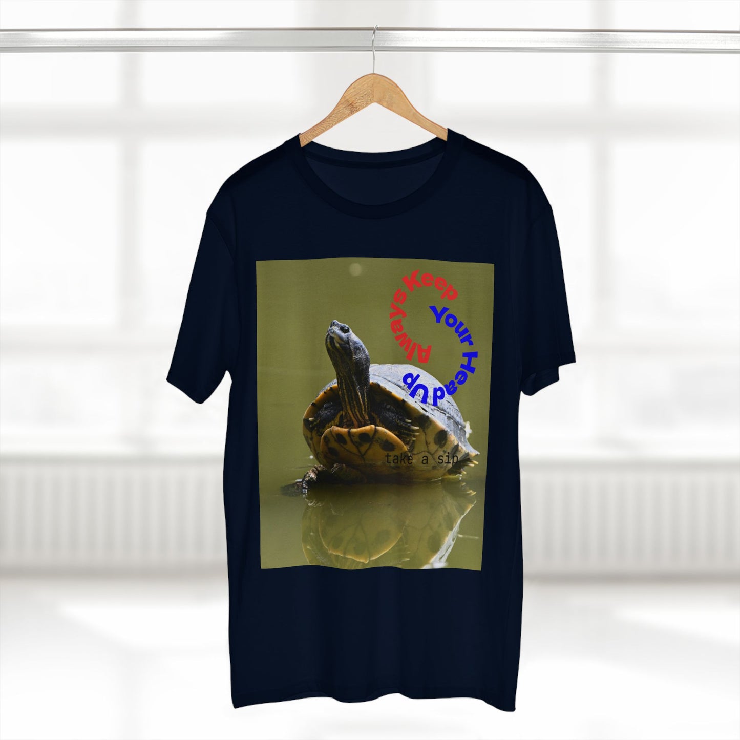 Turtle Photo Tee — 'Hold Your Head Up' Graphic Shirt