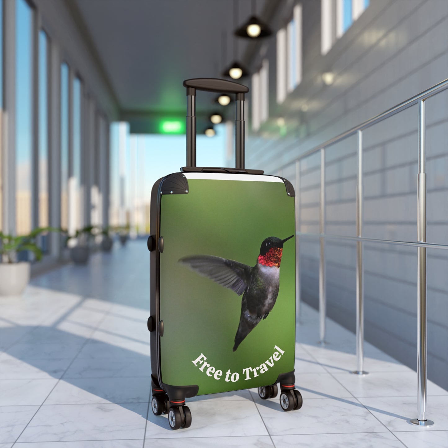 Vibrant Bird Print Suitcase - Travel Luggage for Nature Lovers, Adventure Gear, Stylish Carry-On, Gift for Travelers, Vacation Essentials
