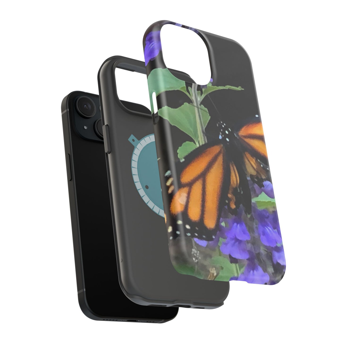 Butterfly Floral Magnetic Tough Cases, Nature Phone Cases, Gift for Nature Lovers, Eco-Friendly Cell Phone Case, Unique Smartphone Accessory
