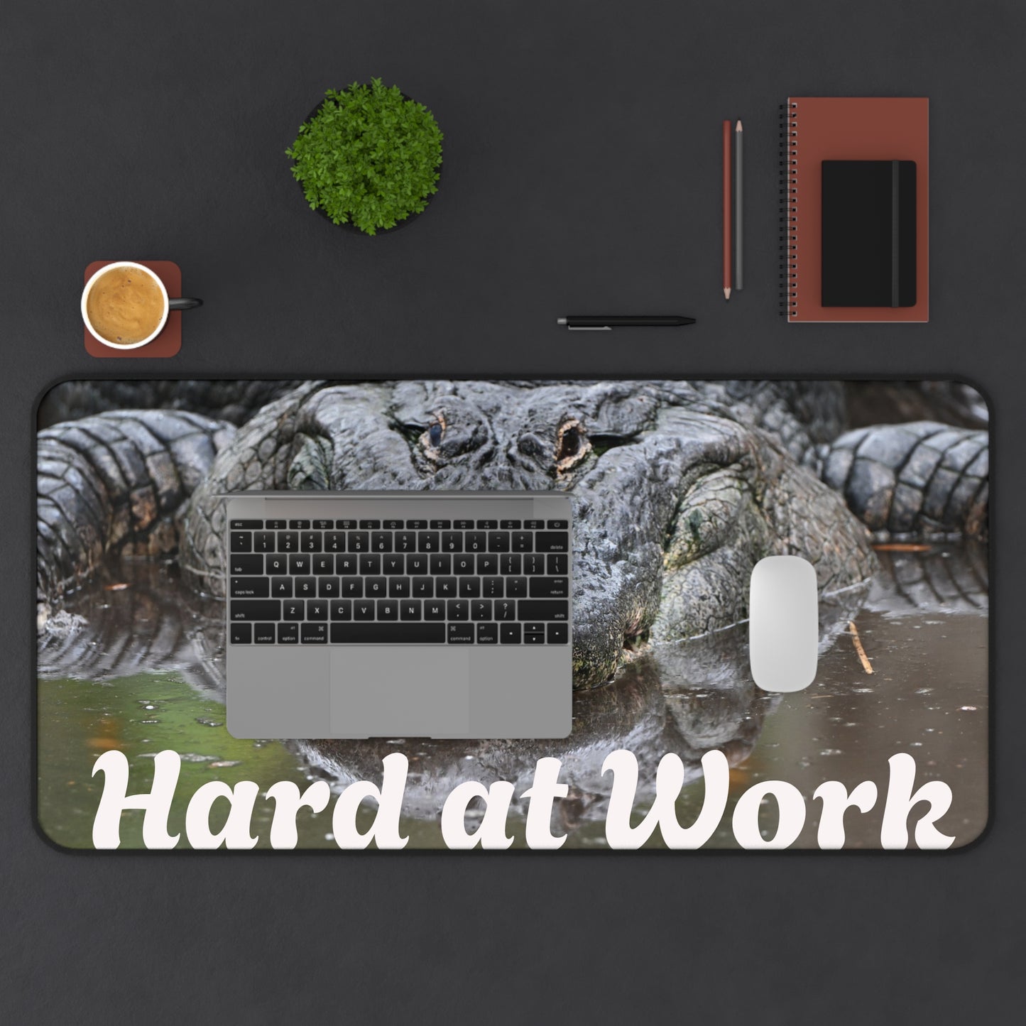 Alligator Desk Mat, Office Decor, Animal Print Desk Pad, Unique Gift for Wildlife Lovers, Desk Accessories, Computer Mat