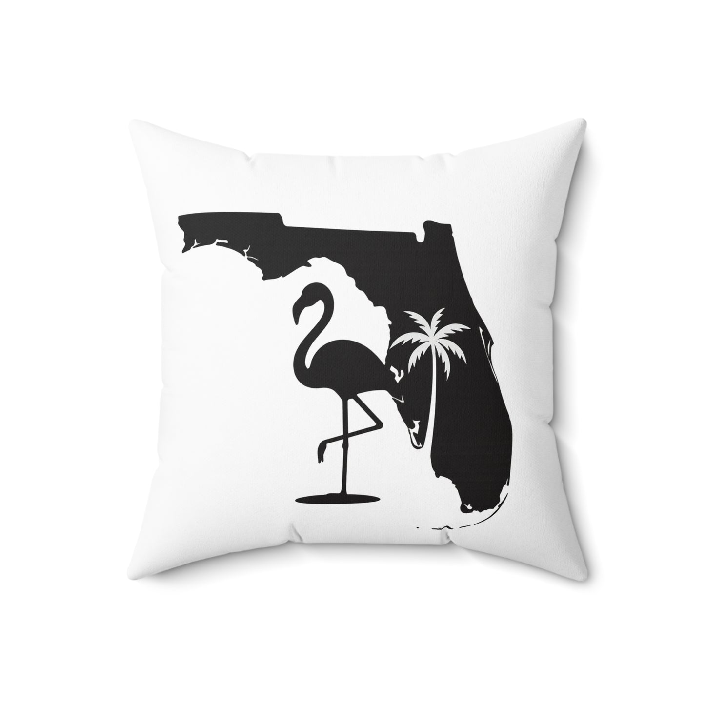 Florida Flamingo Square Pillow, Coastal Home Decor, Beach House Accent, Gifts for Florida Lovers, Tropical Decor, Summer Vibes