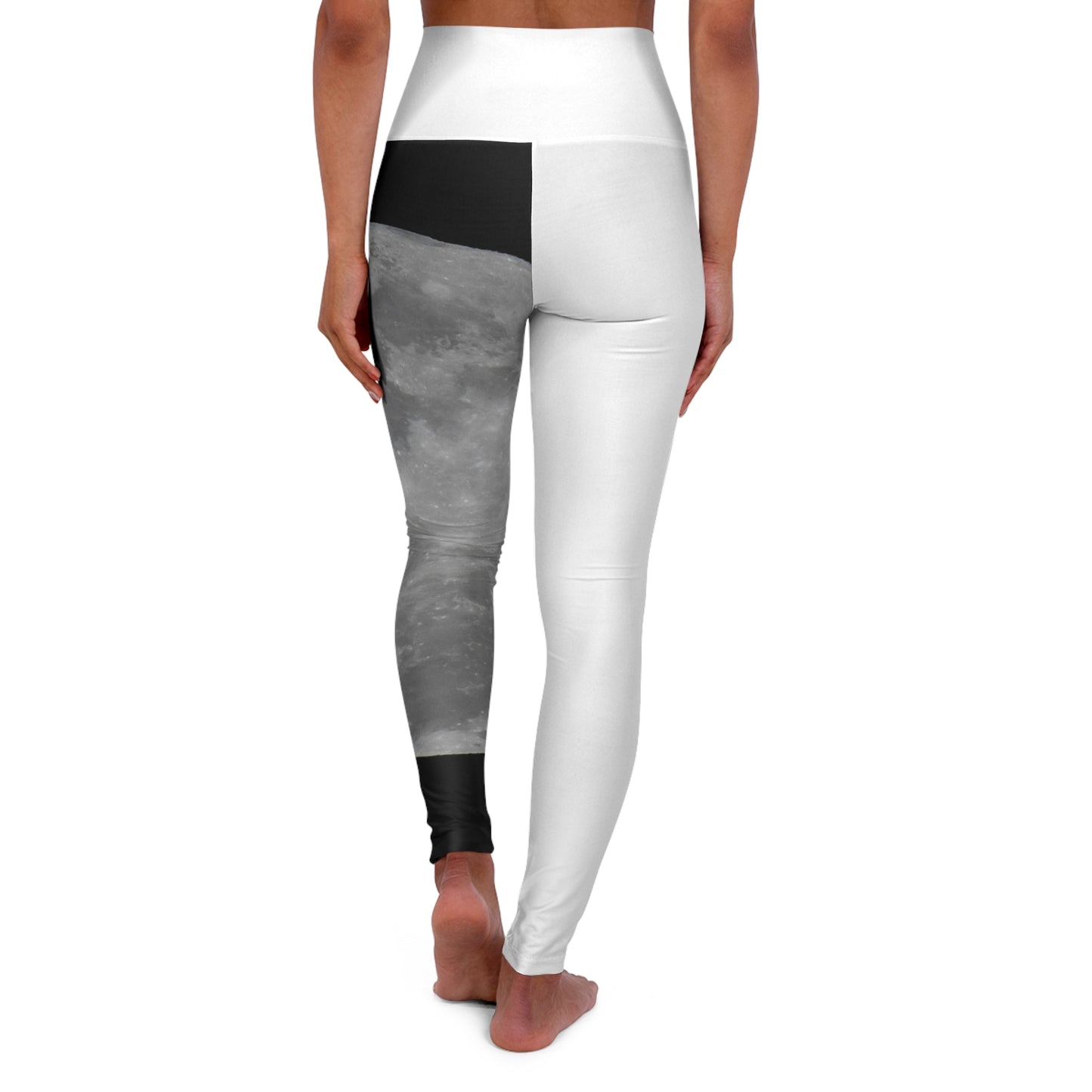 Moon Phase High Waisted Yoga Leggings, AOP Activewear, Fitness, Workout, Yoga, Dance, Athleisure Gear