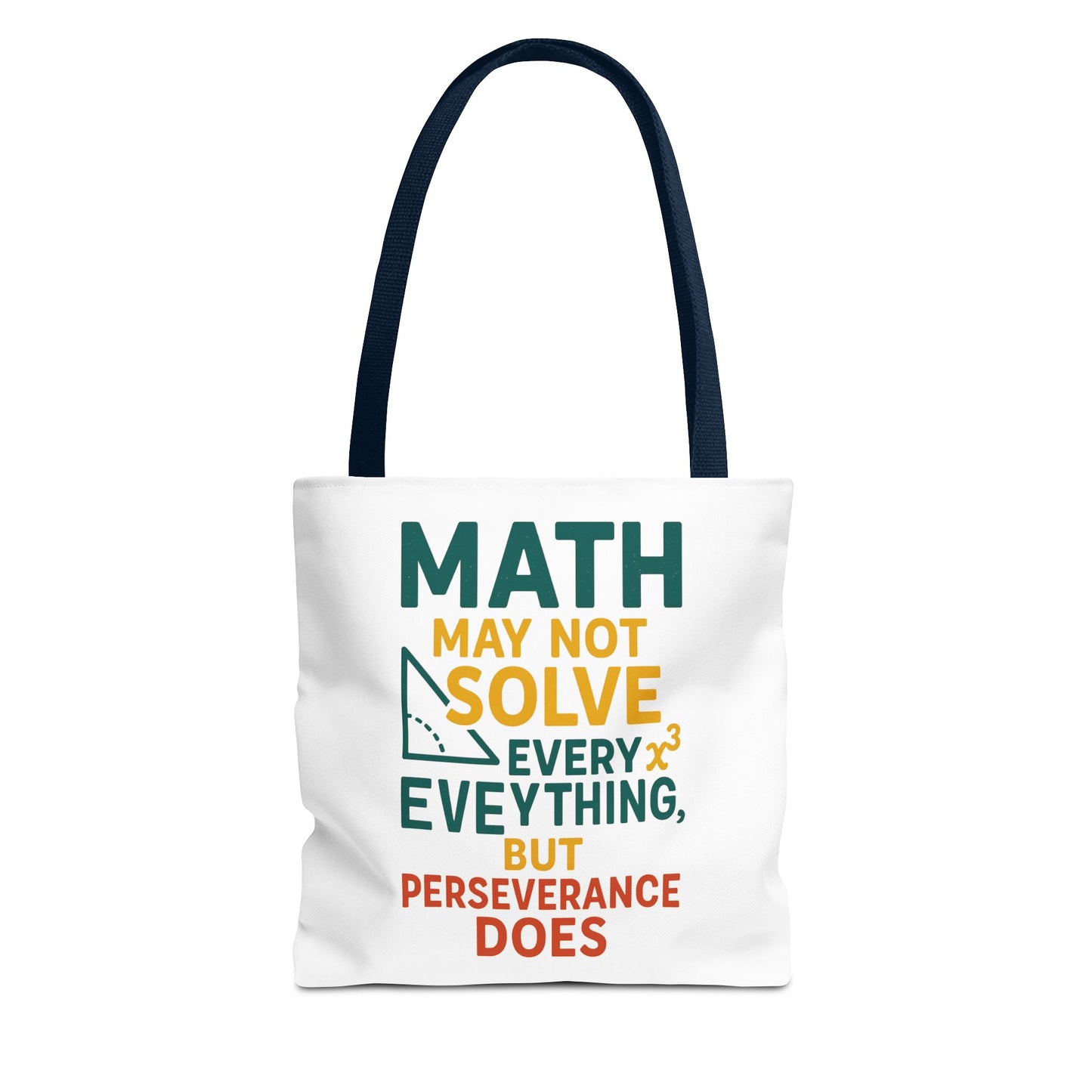 Inspirational Math Tote Bag, Motivational Carry-all, Teacher's Gift, Student Accessory, Study Essentials, QR Code Bag