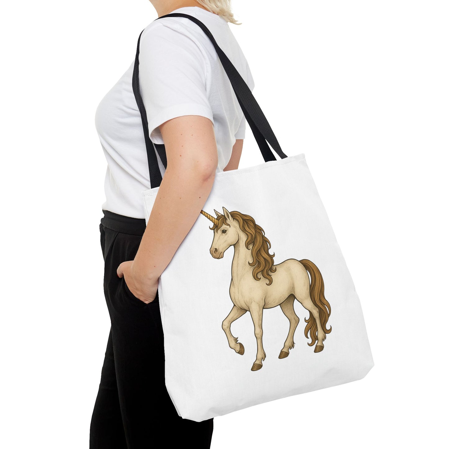 Unicorn Tote Bag, Cute Unicorn Bag, Graphic Tote for Kids, Stylish Carryall, Birthday Gift, AOP Tote, Eco-Friendly Shopping Bag