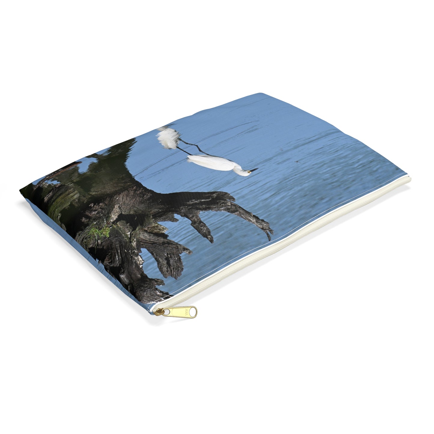 Serene Nature Accessory Pouch – Bird Reflections, Travel Bag, Makeup Organizer, Eco-Friendly Gift, Wildlife Lover Item