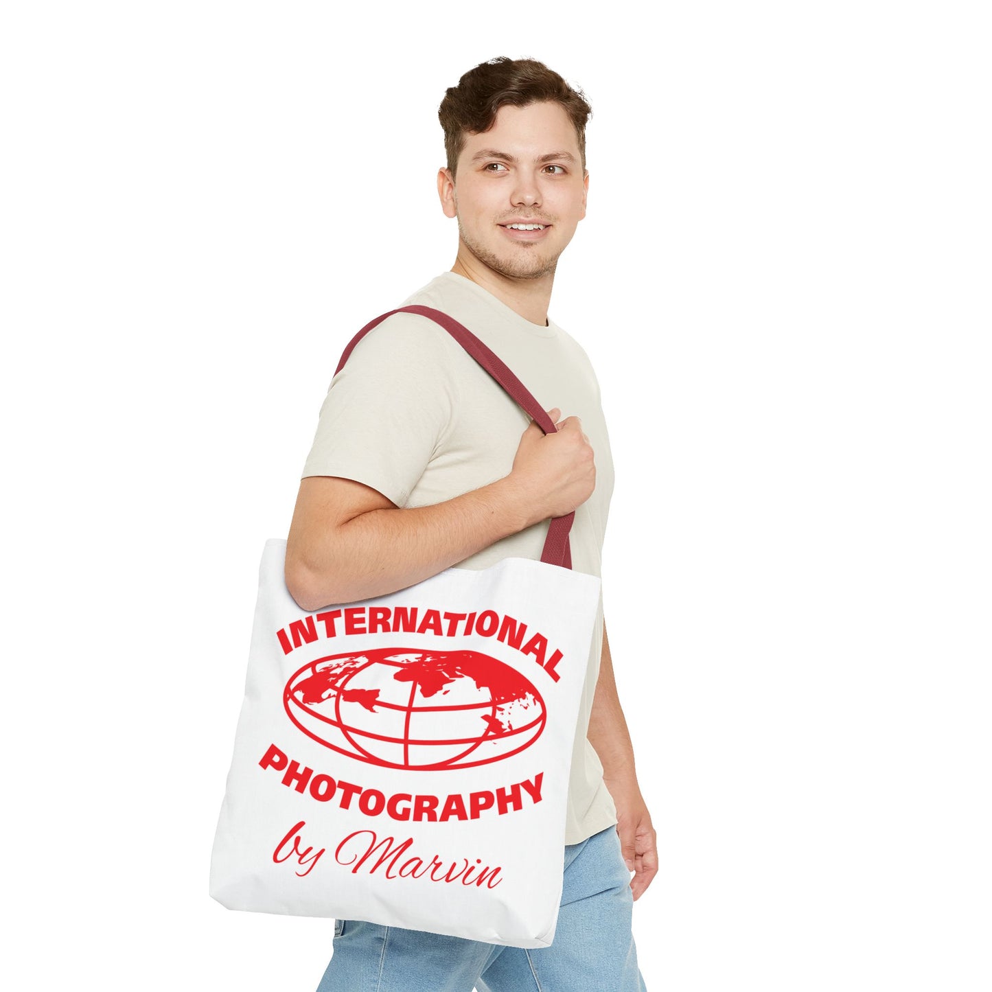 Photography Tote Bag with QR Code, Eco-Friendly Shopping Tote, Art Design Bag, Gift for Photographers, Customizable Travel Bag