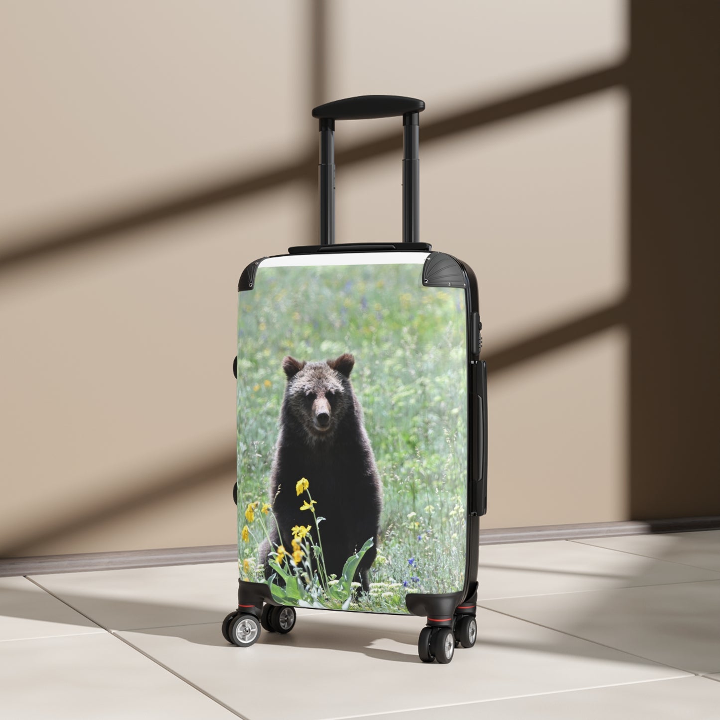 Grizzly Bear Print Suitcase - Travel Luggage for Nature Lovers, Adventure Gear, Stylish Carry-On, Gift for Travelers, Vacation Essentials