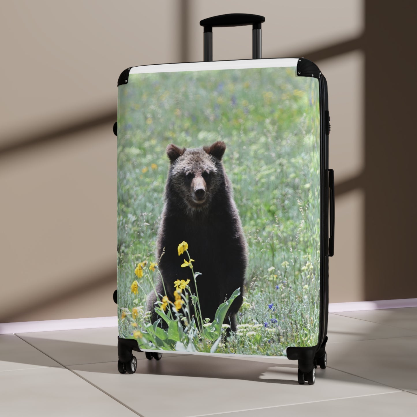 Grizzly Bear Print Suitcase - Travel Luggage for Nature Lovers, Adventure Gear, Stylish Carry-On, Gift for Travelers, Vacation Essentials
