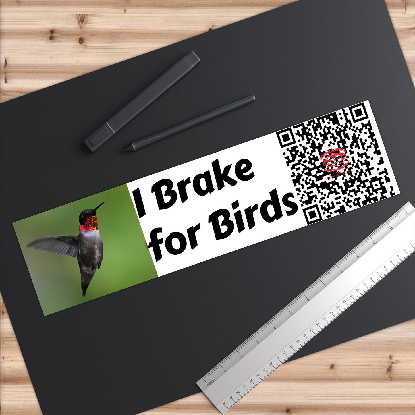 Bird Lover's Bumper Stickers | I Brake for Birds | Car Decor, Wildlife Appreciation, Gift for Nature Enthusiasts, Eco-Friendly