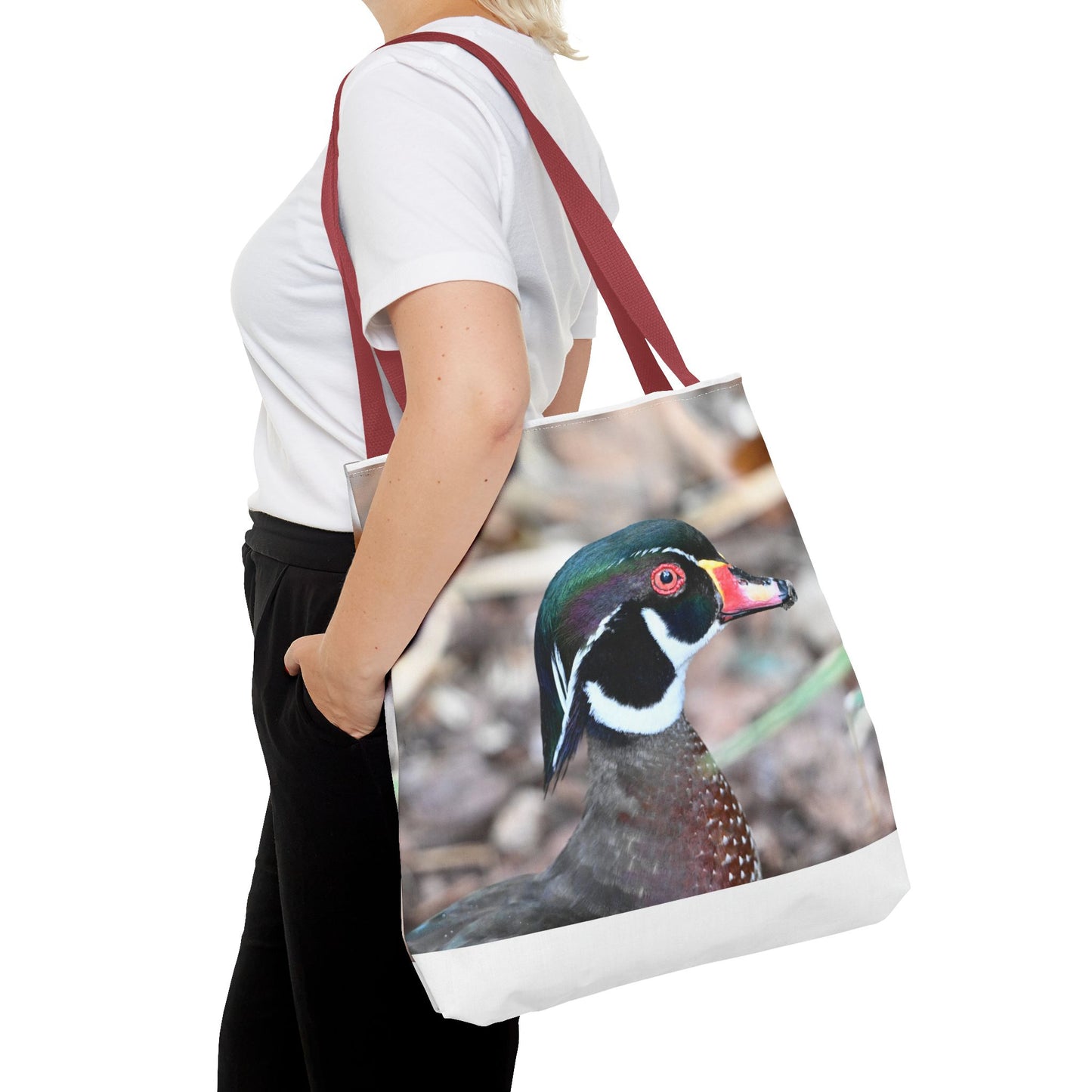 Wood Duck Tote Bag, Nature Lover Eco-Friendly Tote, Gift for Bird Enthusiasts, Stylish Reusable Shopping Bag, Photography Art Bag