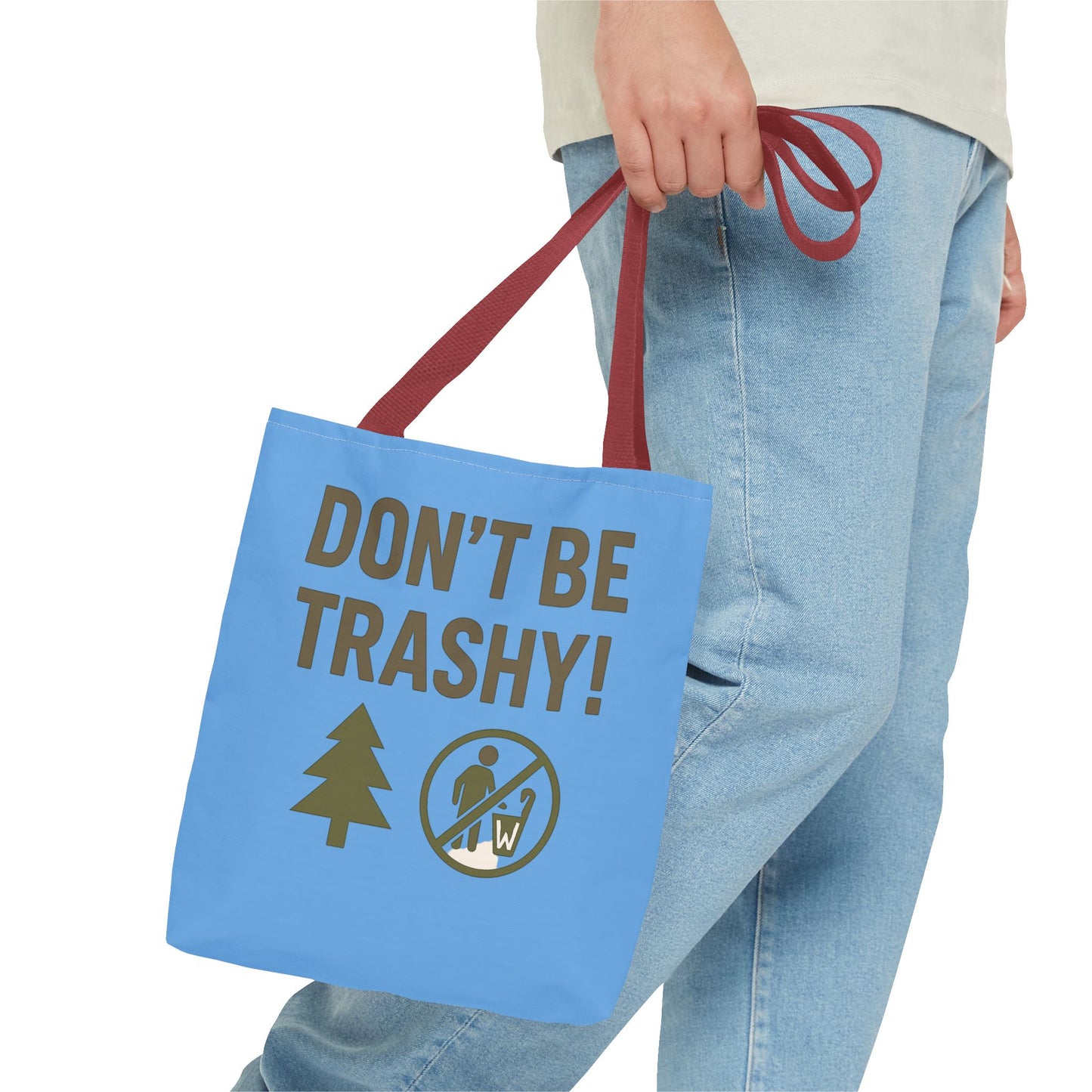 Eco-Friendly Tote Bag - "Don't Be Trashy" | Reusable Shopping Bag, Gift for Environmentalists, Beach Bag, Everyday Carry