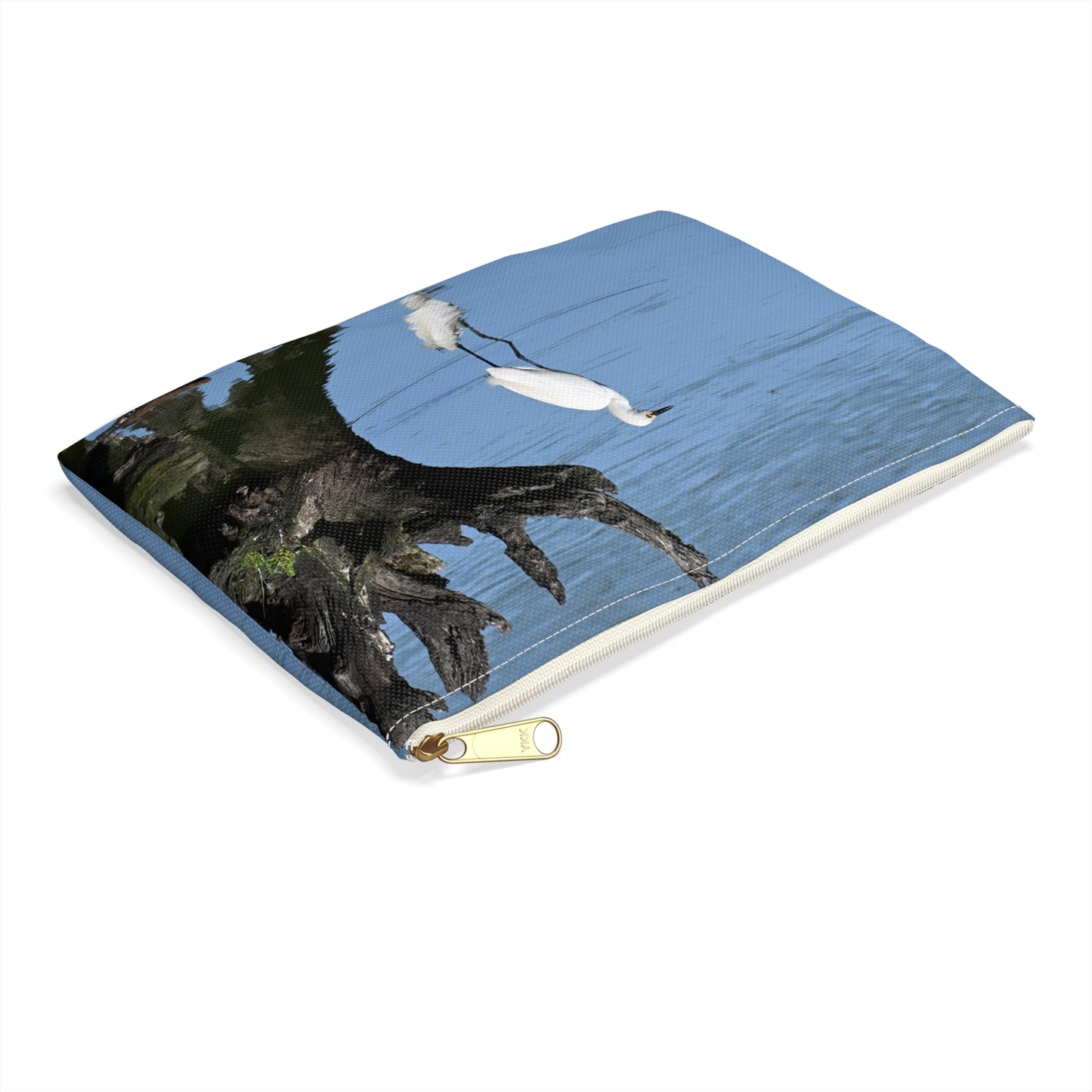 Serene Nature Accessory Pouch – Bird Reflections, Travel Bag, Makeup Organizer, Eco-Friendly Gift, Wildlife Lover Item
