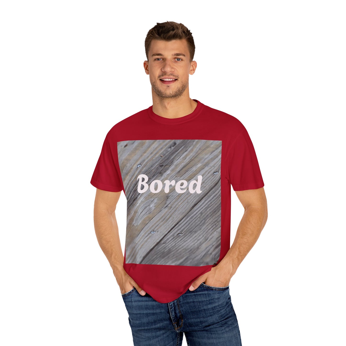 Bored Unisex Garment-Dyed T-Shirt, Casual Tee, Relaxed Shirt, Gift for Teens, Everyday Wear, Comfortable Clothing
