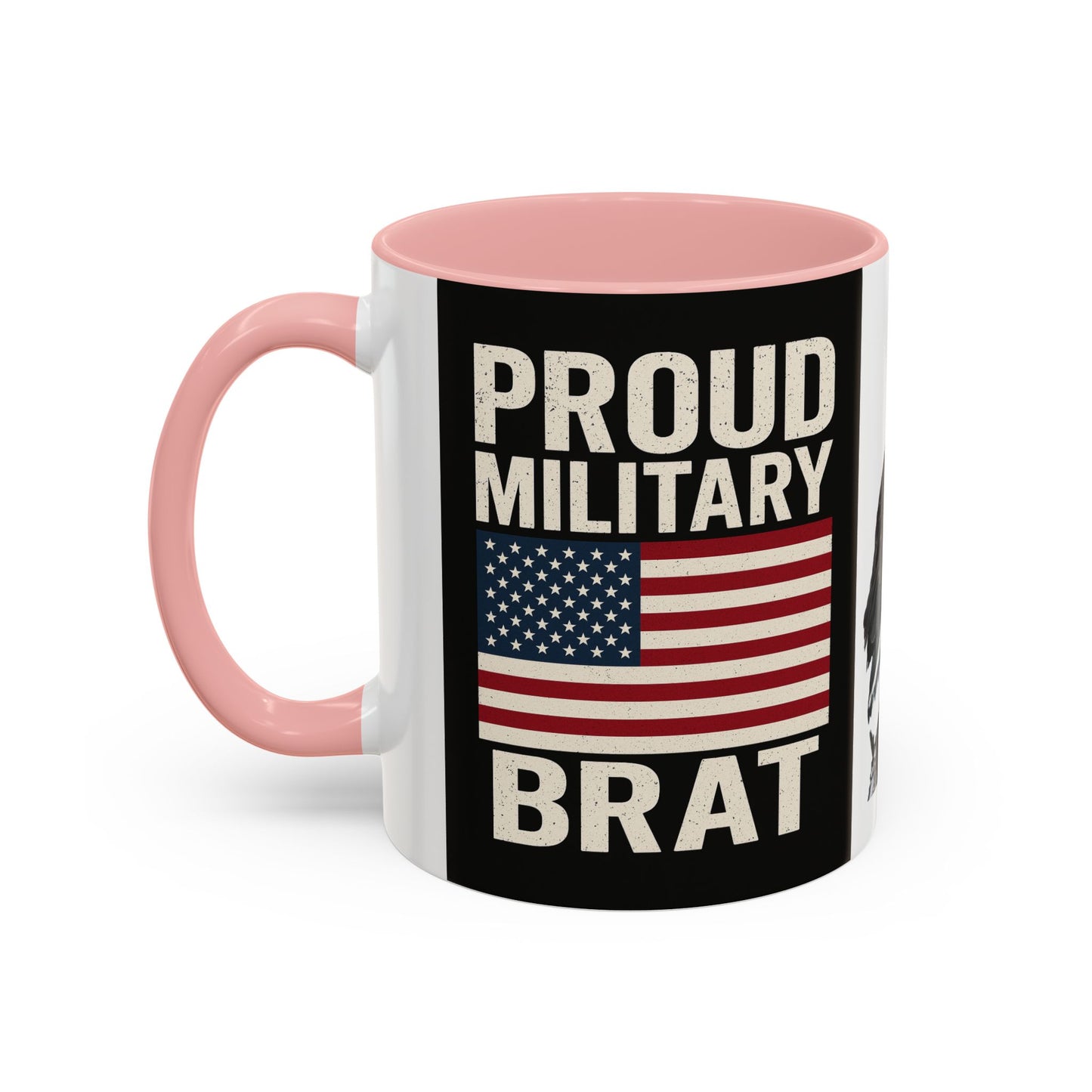 Proud Military Brat Coffee Mug, Veteran Appreciation Gift, Military Family Mug, USA Pride, Father's Day Gift, Patriotic Drinkware