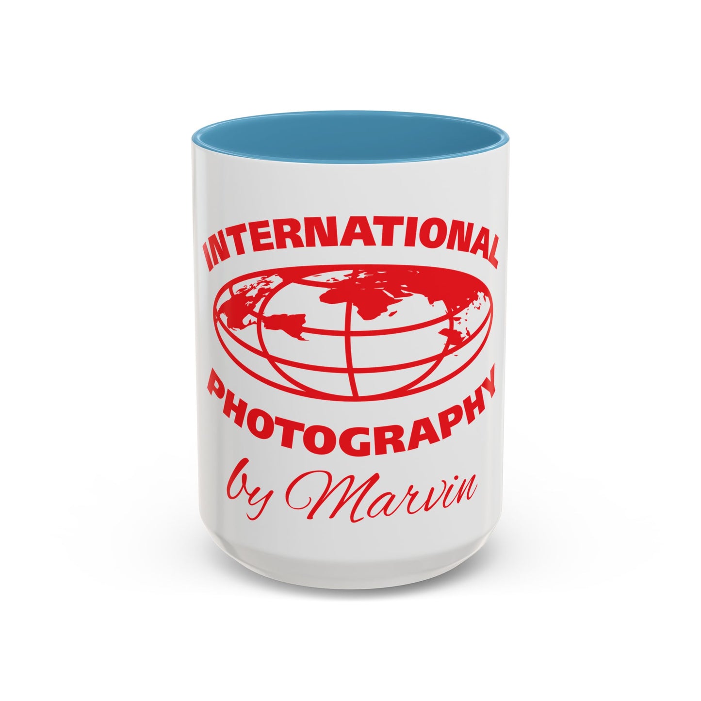 International Photography Accent Mug - Unique Coffee Mug, Gift for Photographers, Travel Mug, Artsy Gifts, Photography Lovers