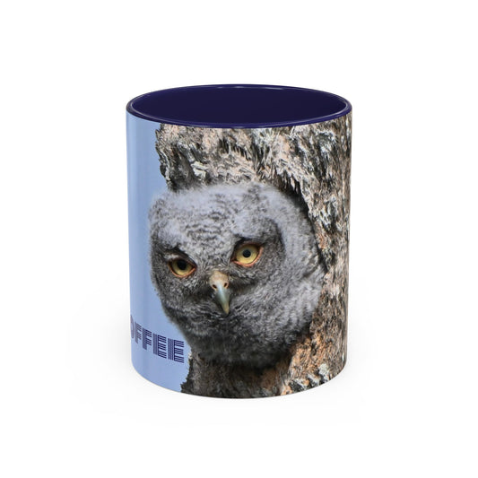 Accent Coffee Mug with Owl Design, Perfect Gift for Coffee Lovers, Home Office Decor, Nature Enthusiast Gift, Animal Lover Mug
