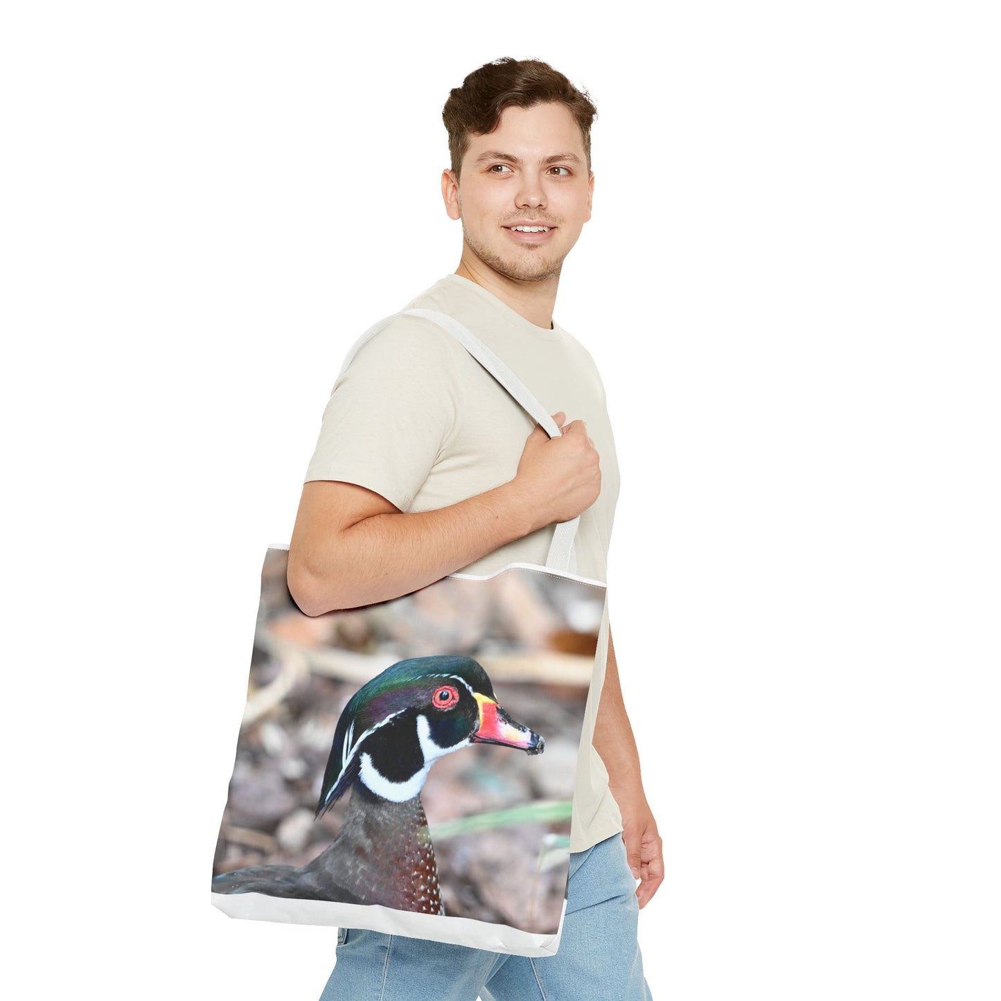 Wood Duck Tote Bag, Nature Lover Eco-Friendly Tote, Gift for Bird Enthusiasts, Stylish Reusable Shopping Bag, Photography Art Bag