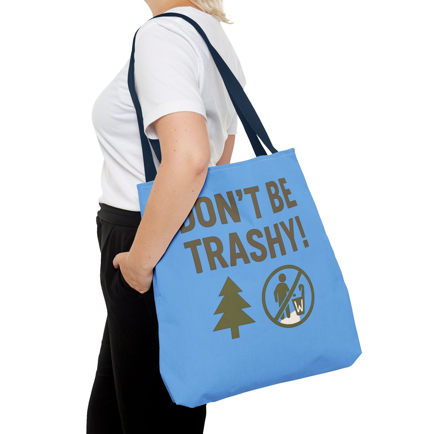 Eco-Friendly Tote Bag - "Don't Be Trashy" | Reusable Shopping Bag, Gift for Environmentalists, Beach Bag, Everyday Carry