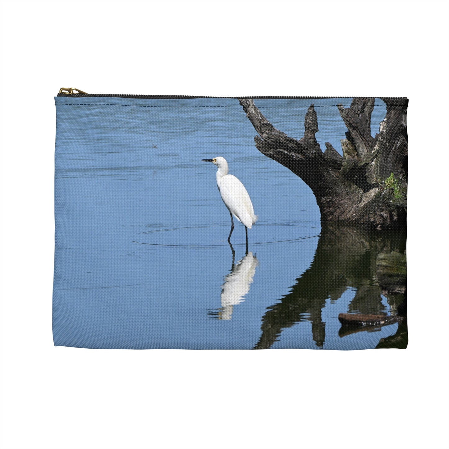 Serene Nature Accessory Pouch – Bird Reflections, Travel Bag, Makeup Organizer, Eco-Friendly Gift, Wildlife Lover Item