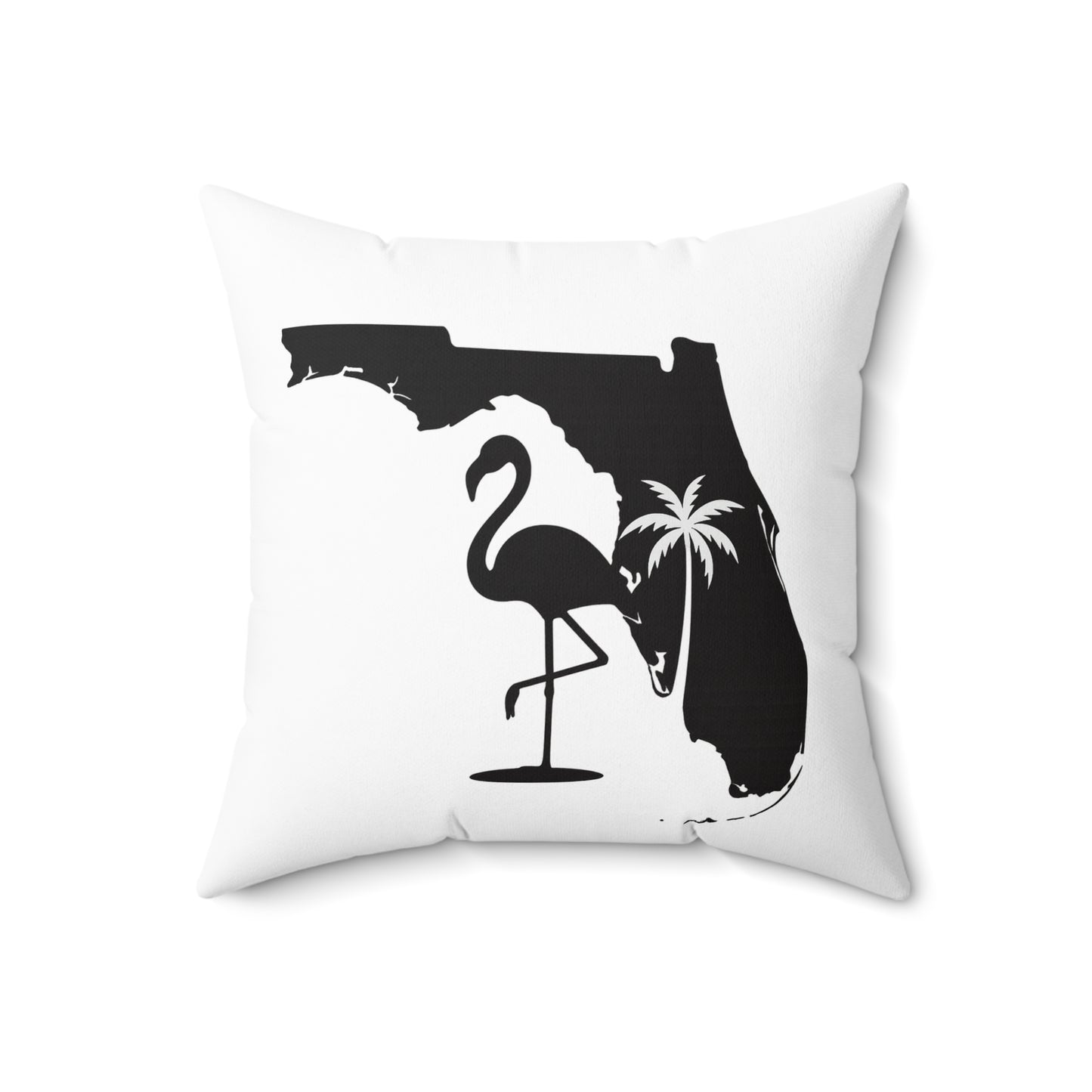 Florida Flamingo Square Pillow, Coastal Home Decor, Beach House Accent, Gifts for Florida Lovers, Tropical Decor, Summer Vibes