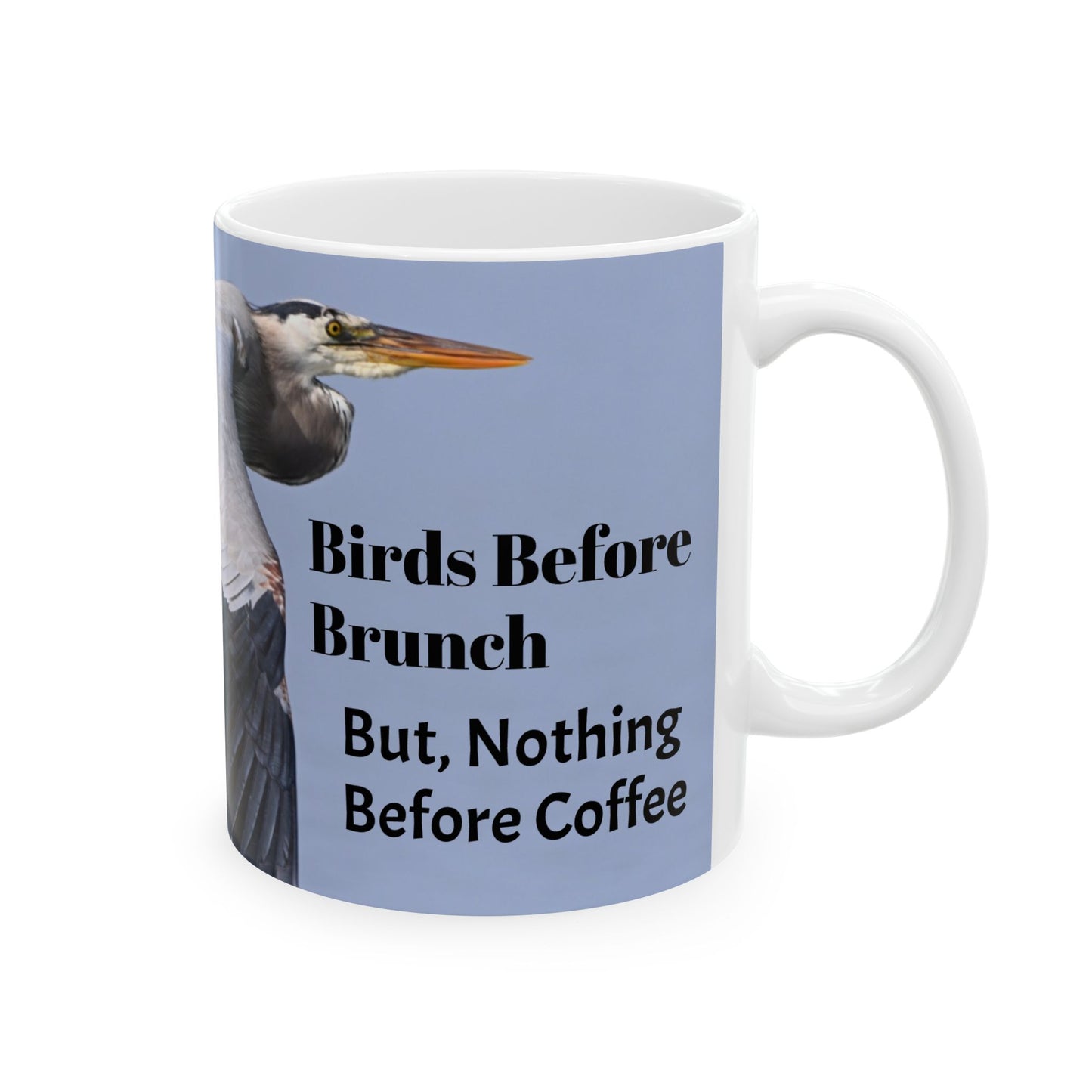Birdwatcher's Ceramic Mug, Nature Lover Gift, Coffee Tea Cup, Birding Enthusiast, Unique Wildlife Mug, Brunch Lover's Coffee Cup
