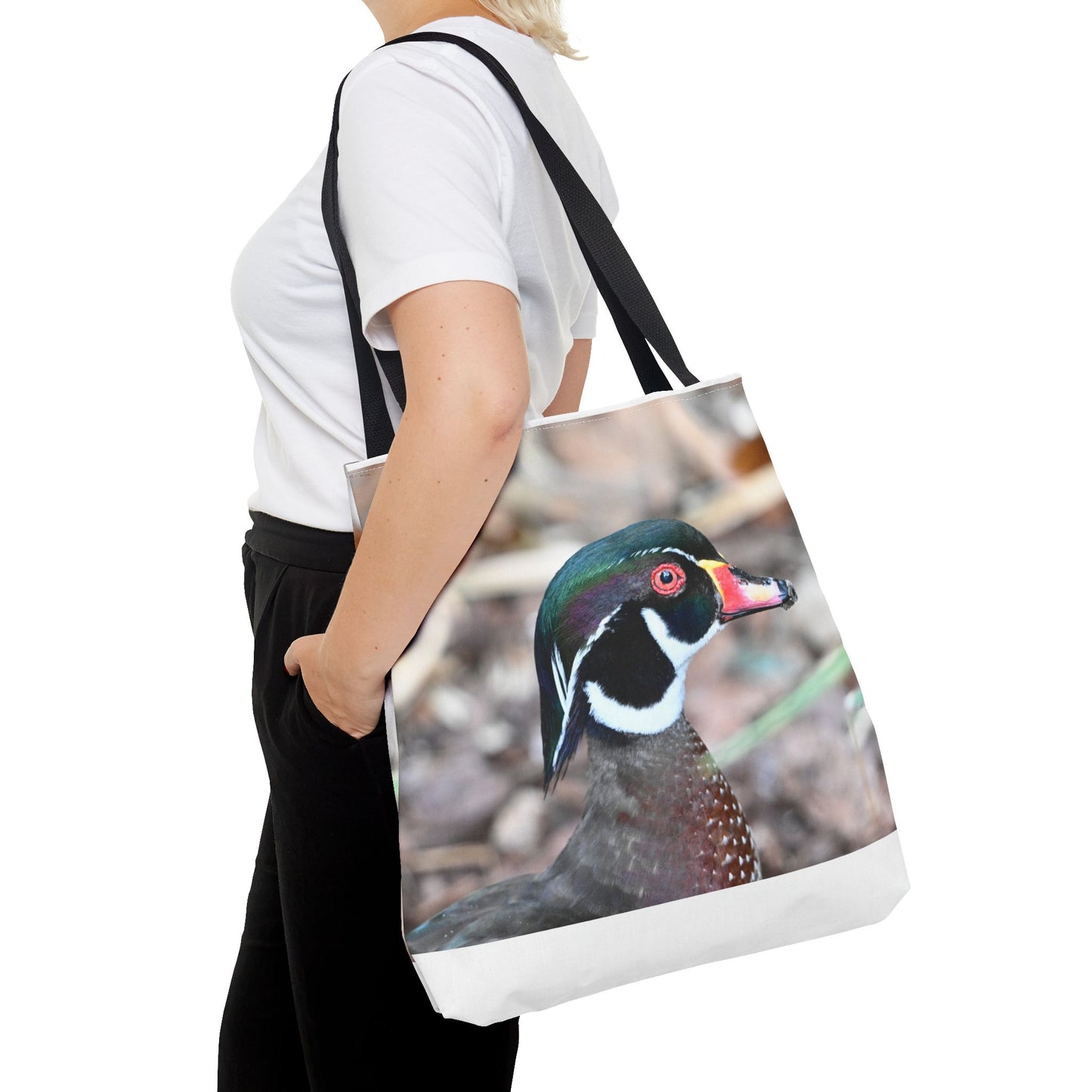 Wood Duck Tote Bag, Nature Lover Eco-Friendly Tote, Gift for Bird Enthusiasts, Stylish Reusable Shopping Bag, Photography Art Bag