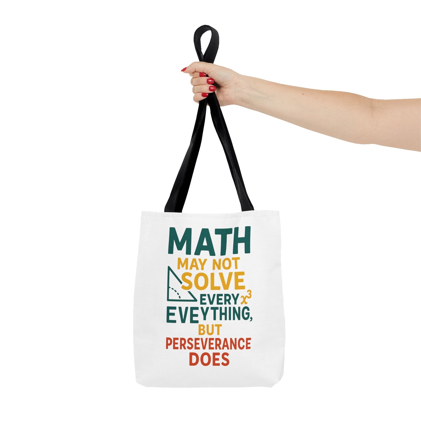 Inspirational Math Tote Bag, Motivational Carry-all, Teacher's Gift, Student Accessory, Study Essentials, QR Code Bag