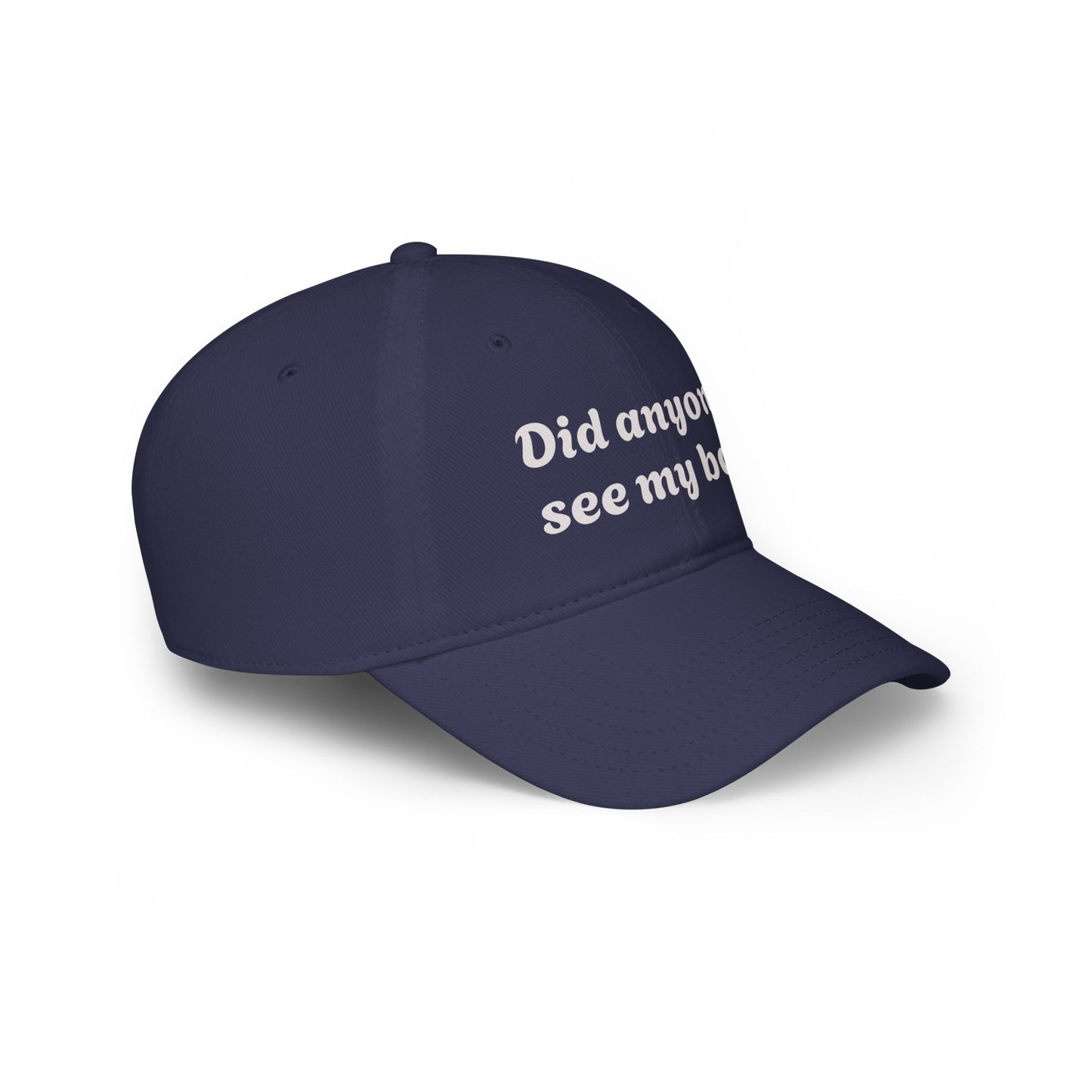 Playful Red Baseball Cap - "Did anyone see my ball?" Hat, Fun Gift for Sports Lovers, Casual Wear, Outdoor Activities, Unique Statement Cap