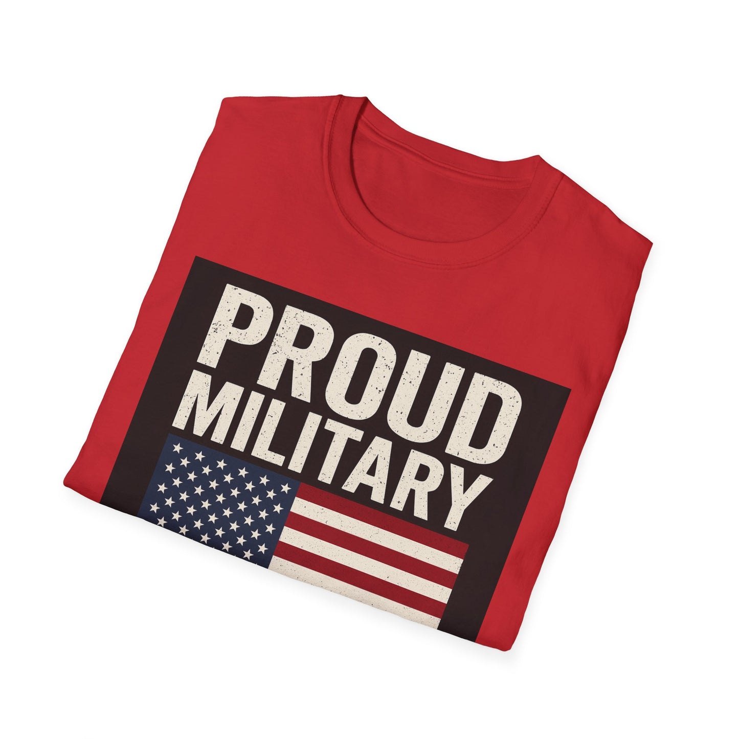Proud Military Brat T-Shirt, Unisex Softstyle Tee, Patriotic Gift, Military Family Apparel, Comfortable Casual Wear, Support Our Troops