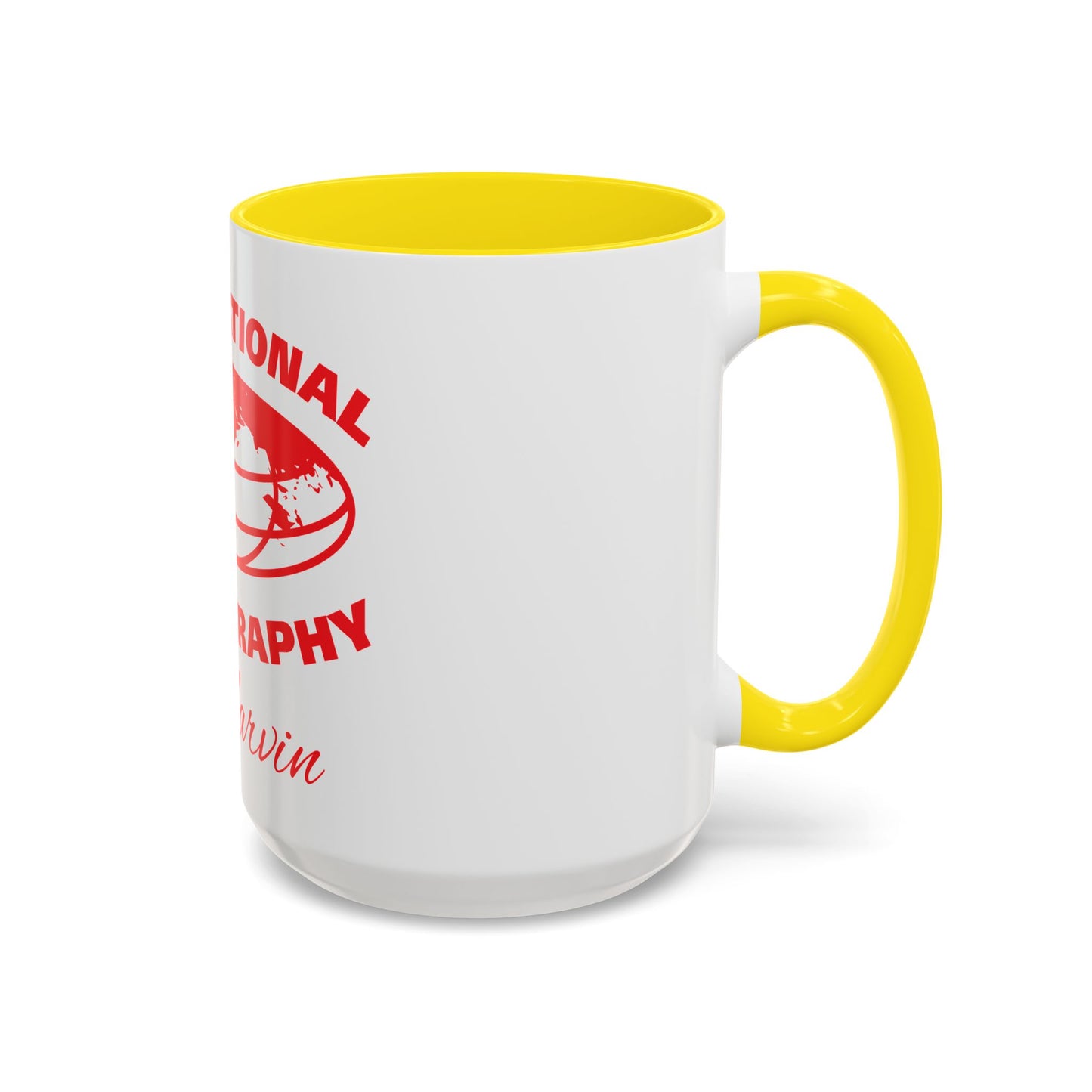 International Photography Accent Mug - Unique Coffee Mug, Gift for Photographers, Travel Mug, Artsy Gifts, Photography Lovers