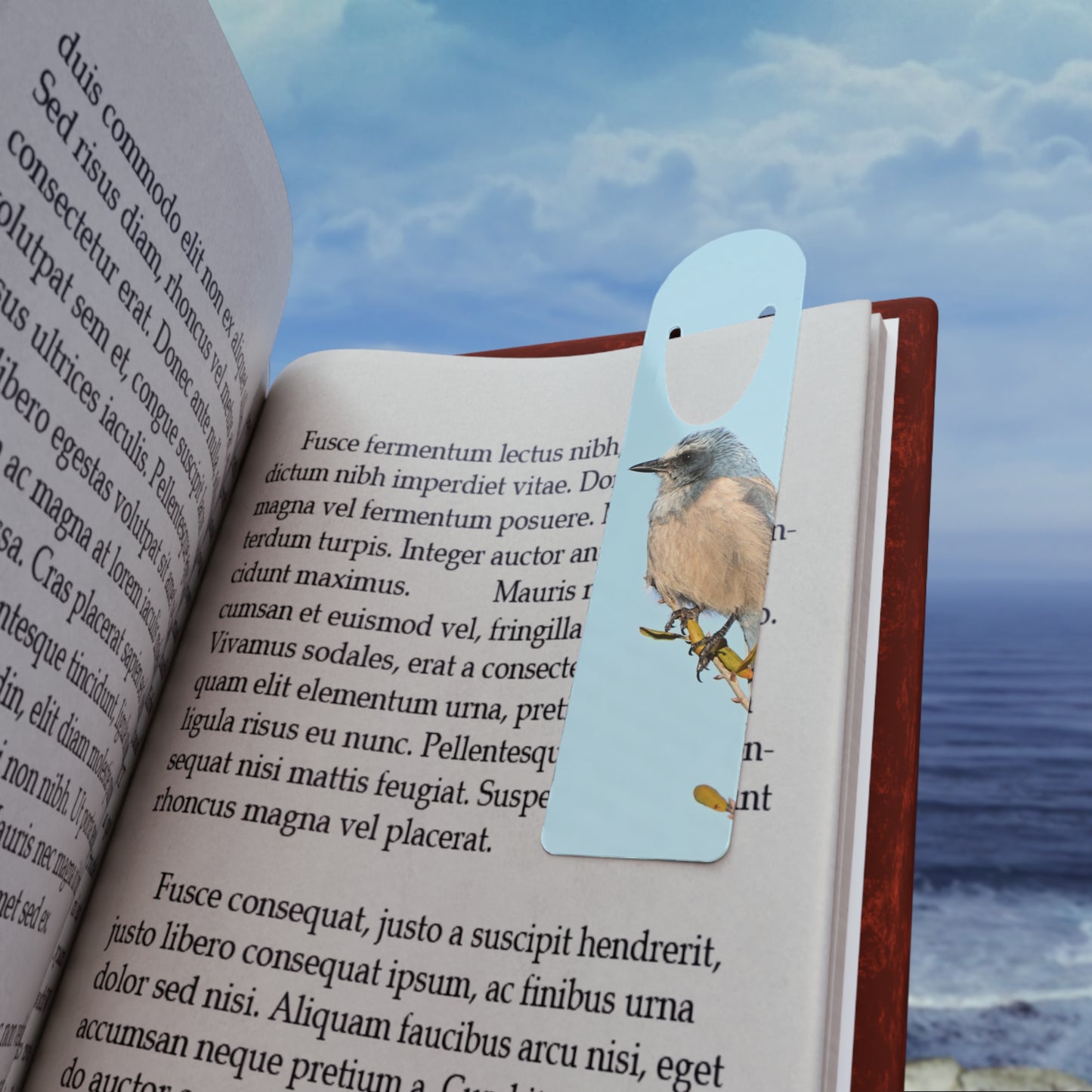 Bird Illustration Bookmark — Blue Jay Art Bookmark for Book Lovers
