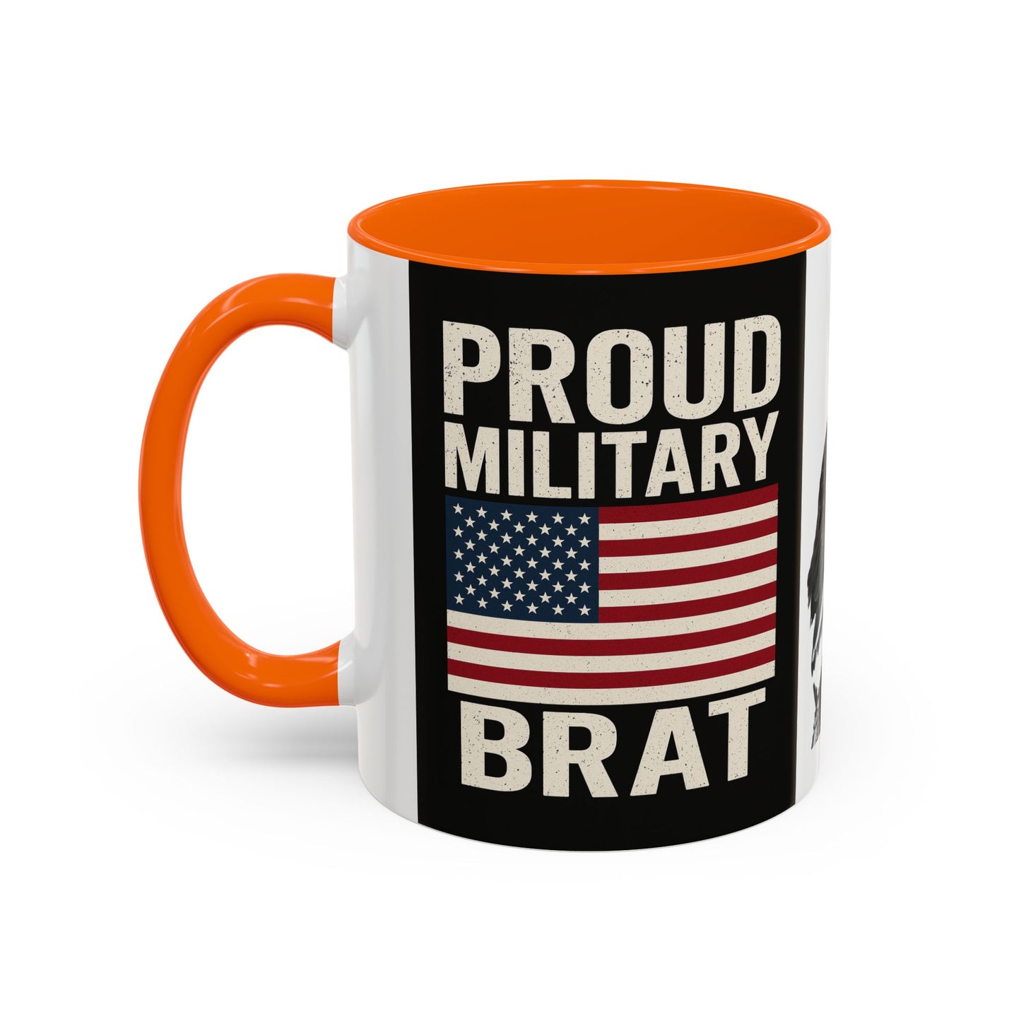 Proud Military Brat Coffee Mug, Veteran Appreciation Gift, Military Family Mug, USA Pride, Father's Day Gift, Patriotic Drinkware