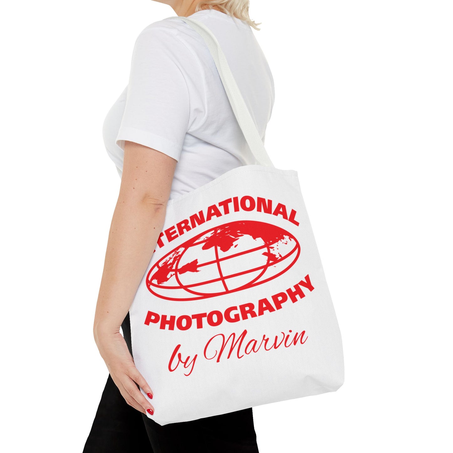 Photography Tote Bag with QR Code, Eco-Friendly Shopping Tote, Art Design Bag, Gift for Photographers, Customizable Travel Bag