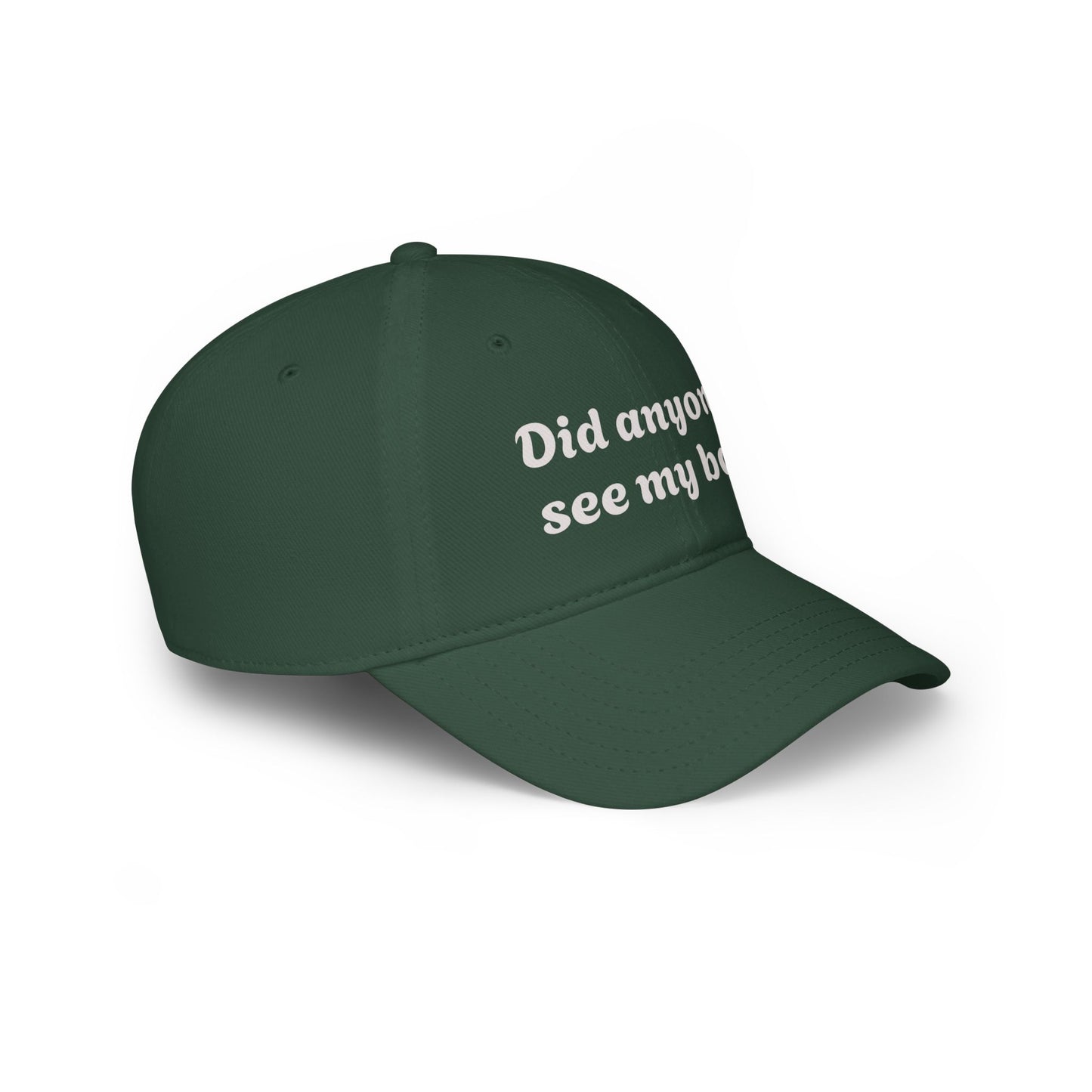 Playful Red Baseball Cap - "Did anyone see my ball?" Hat, Fun Gift for Sports Lovers, Casual Wear, Outdoor Activities, Unique Statement Cap