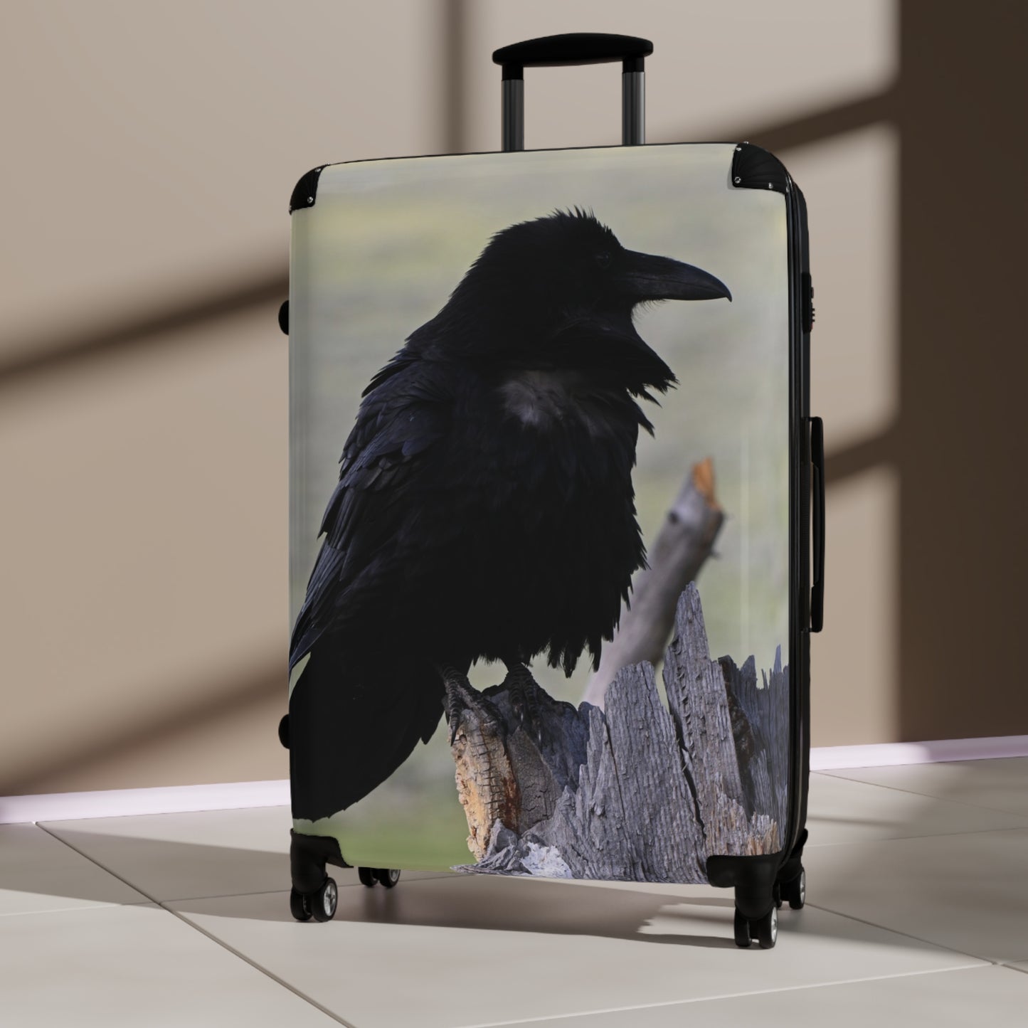 Stylish Raven Suitcase - Travel Gear, Luggage, Gothic Aesthetic, Crow Lover Gift, Adventure Essentials